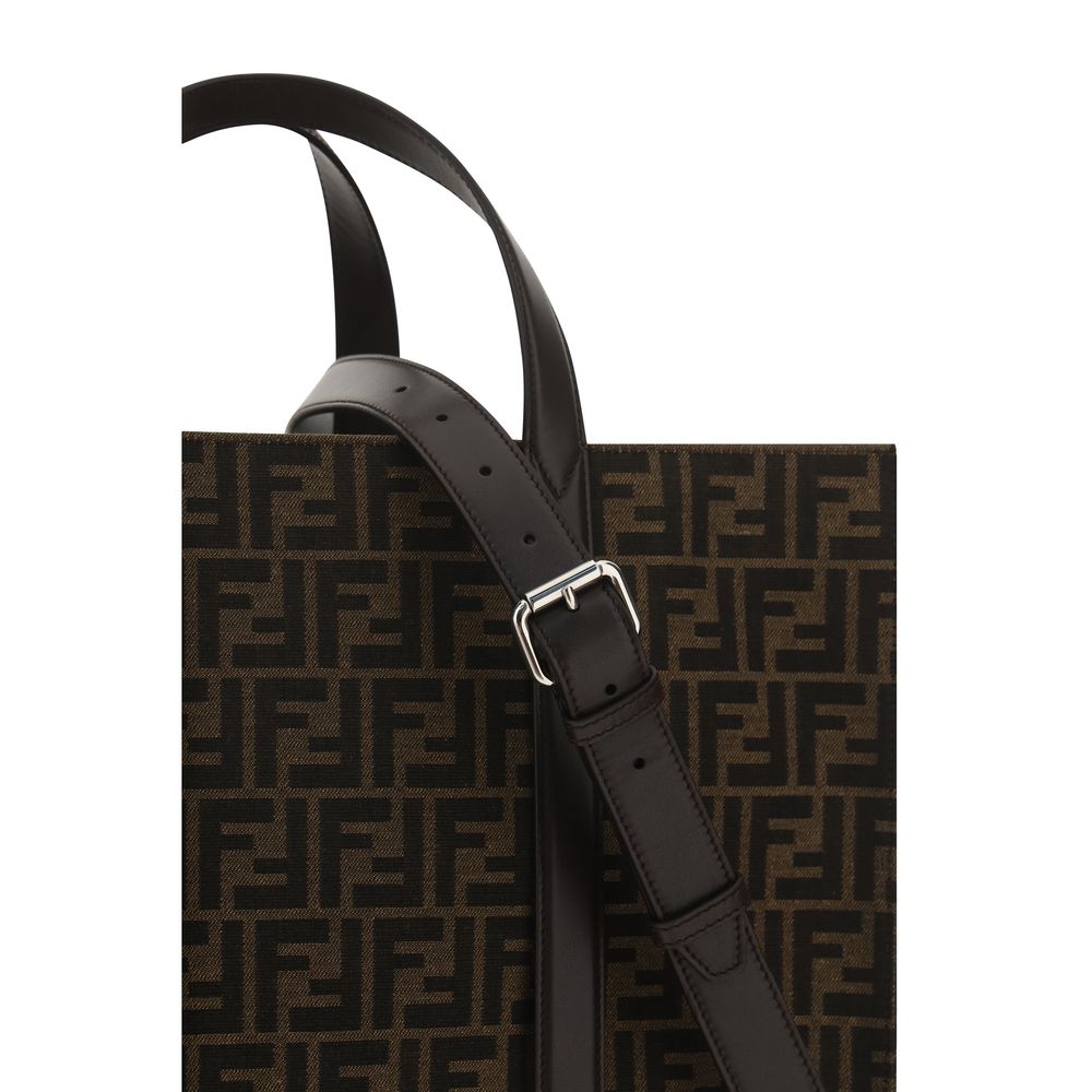 Fendi Beige Coated Cotton Tote Handbag - Timeless Elegance and Sophistication