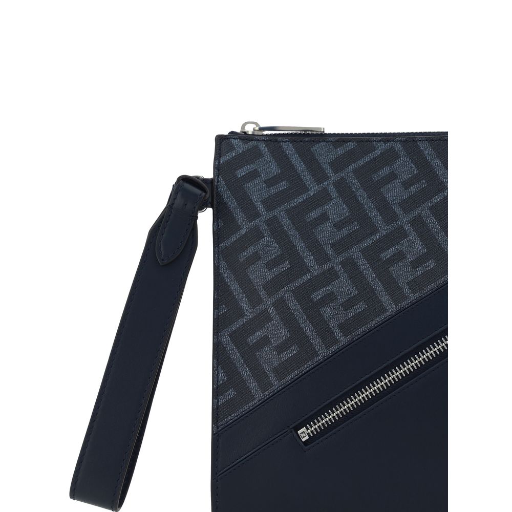 Fendi Red Leather Clutch Bag - Exquisite Leather Elegance Redefined