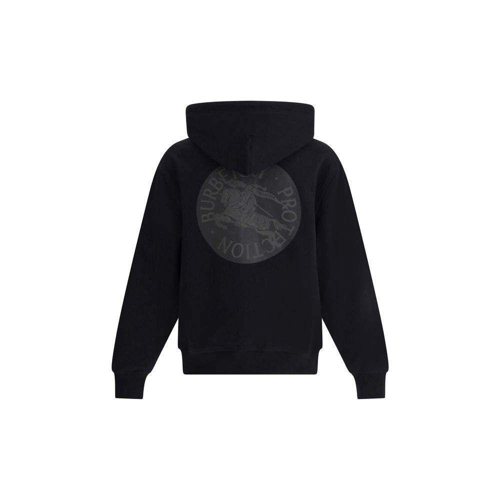 Burberry Grey Premium Cotton Blend Equestrian Hoodie