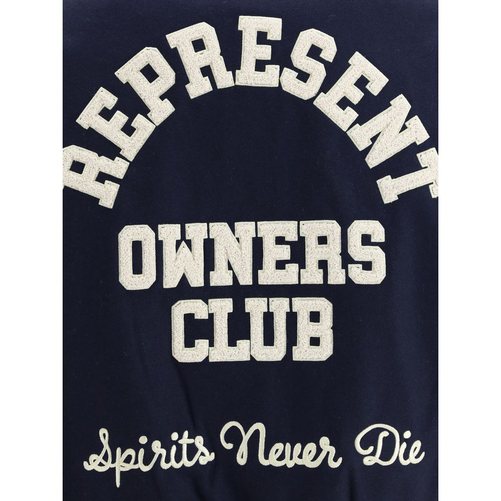 Represent Green Wool Varsity Jacket - Sophisticated Streetwear