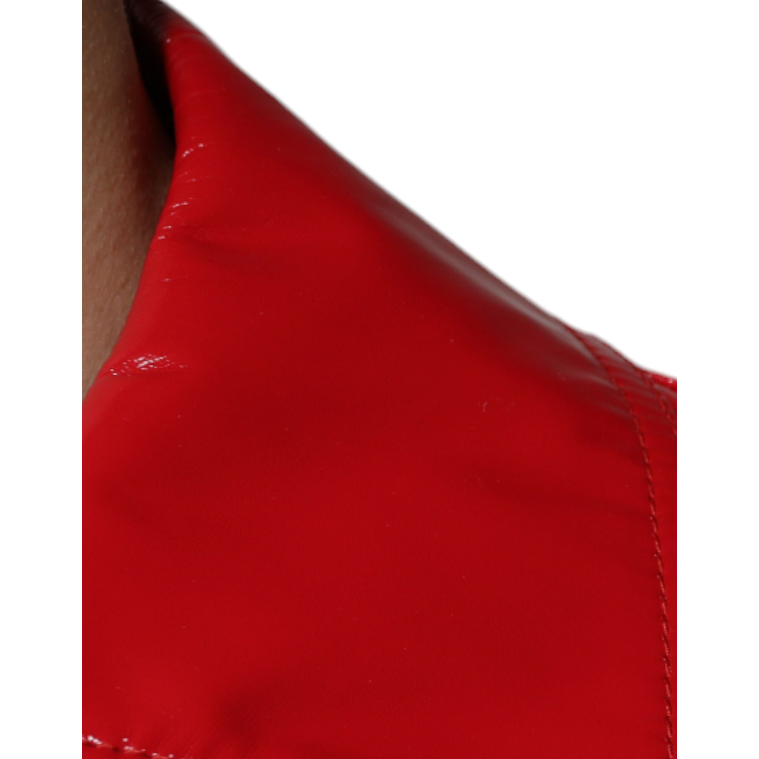 Dolce & Gabbana Red Cotton Button Down Collared Jacket