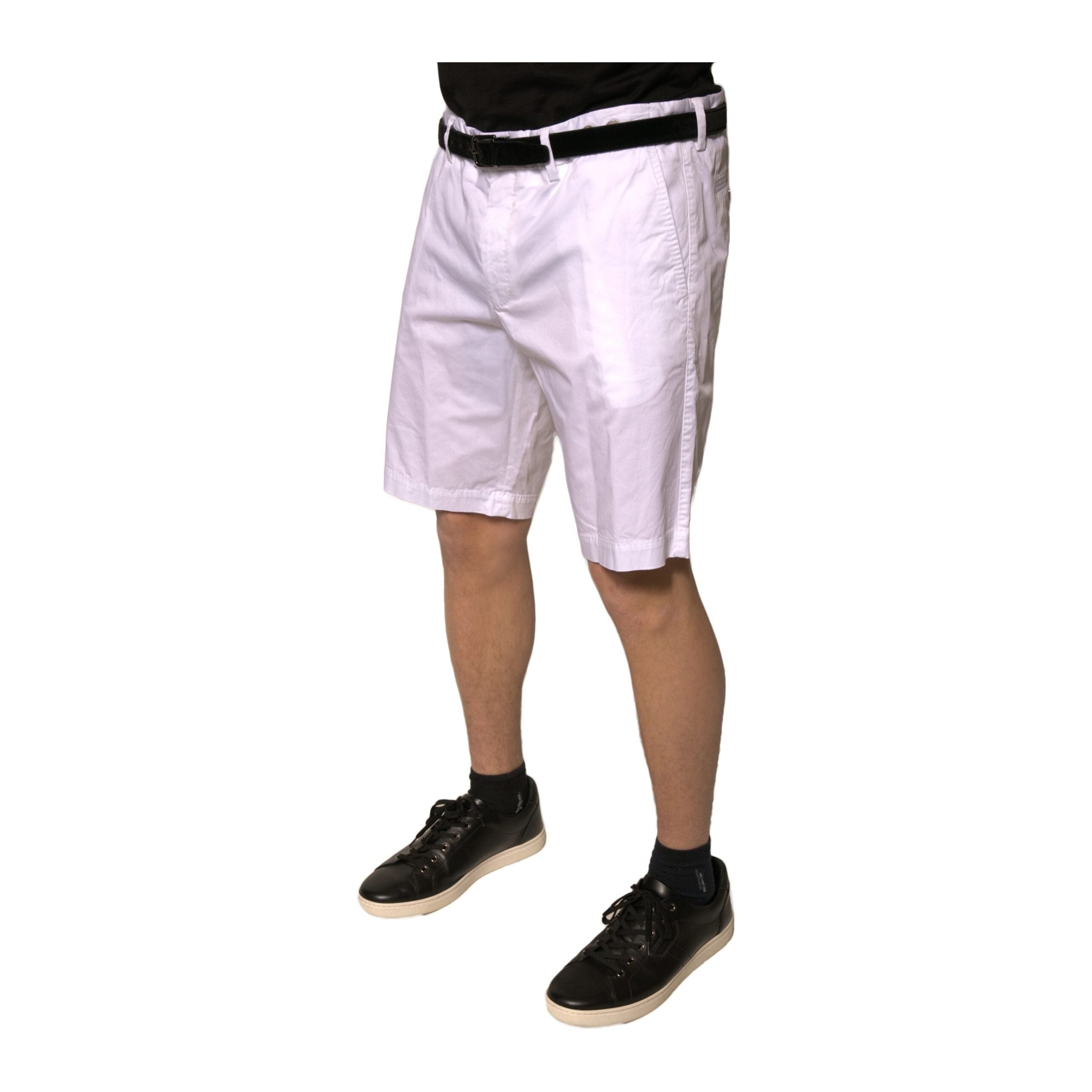 Dolce & Gabbana White Cotton Stretch Casual Shorts