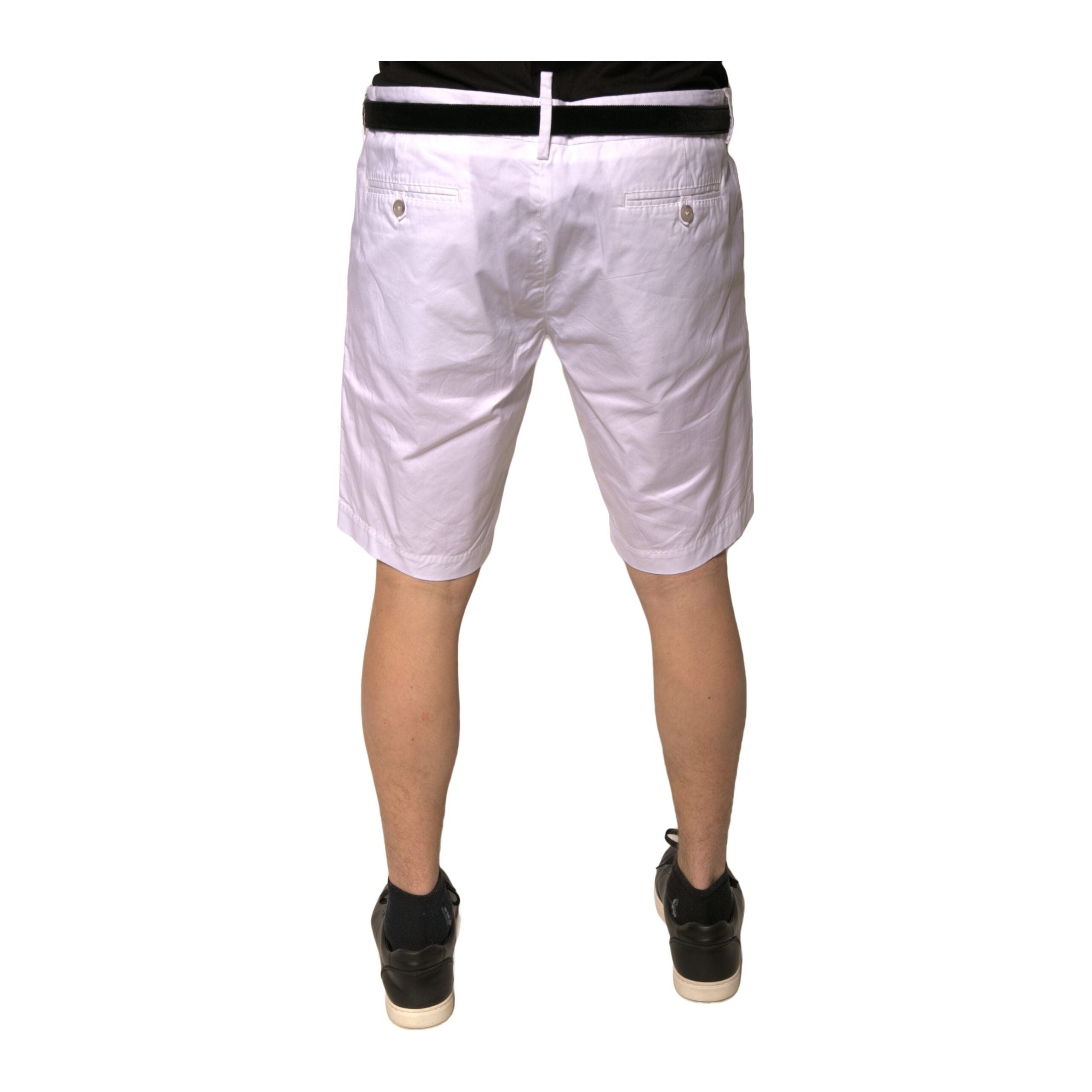 Dolce & Gabbana White Cotton Stretch Casual Shorts