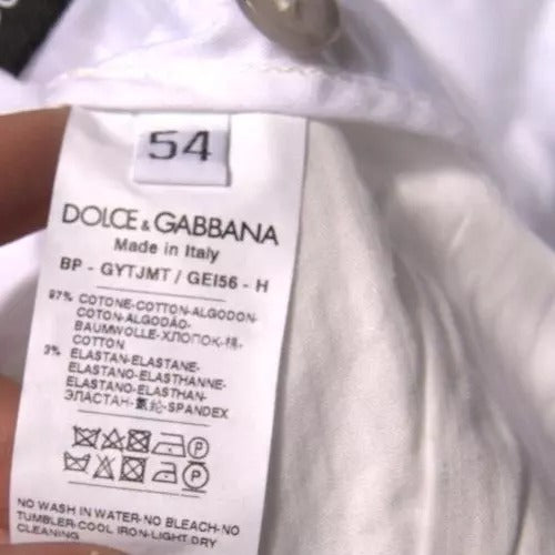 Dolce & Gabbana White Cotton Stretch Casual Shorts
