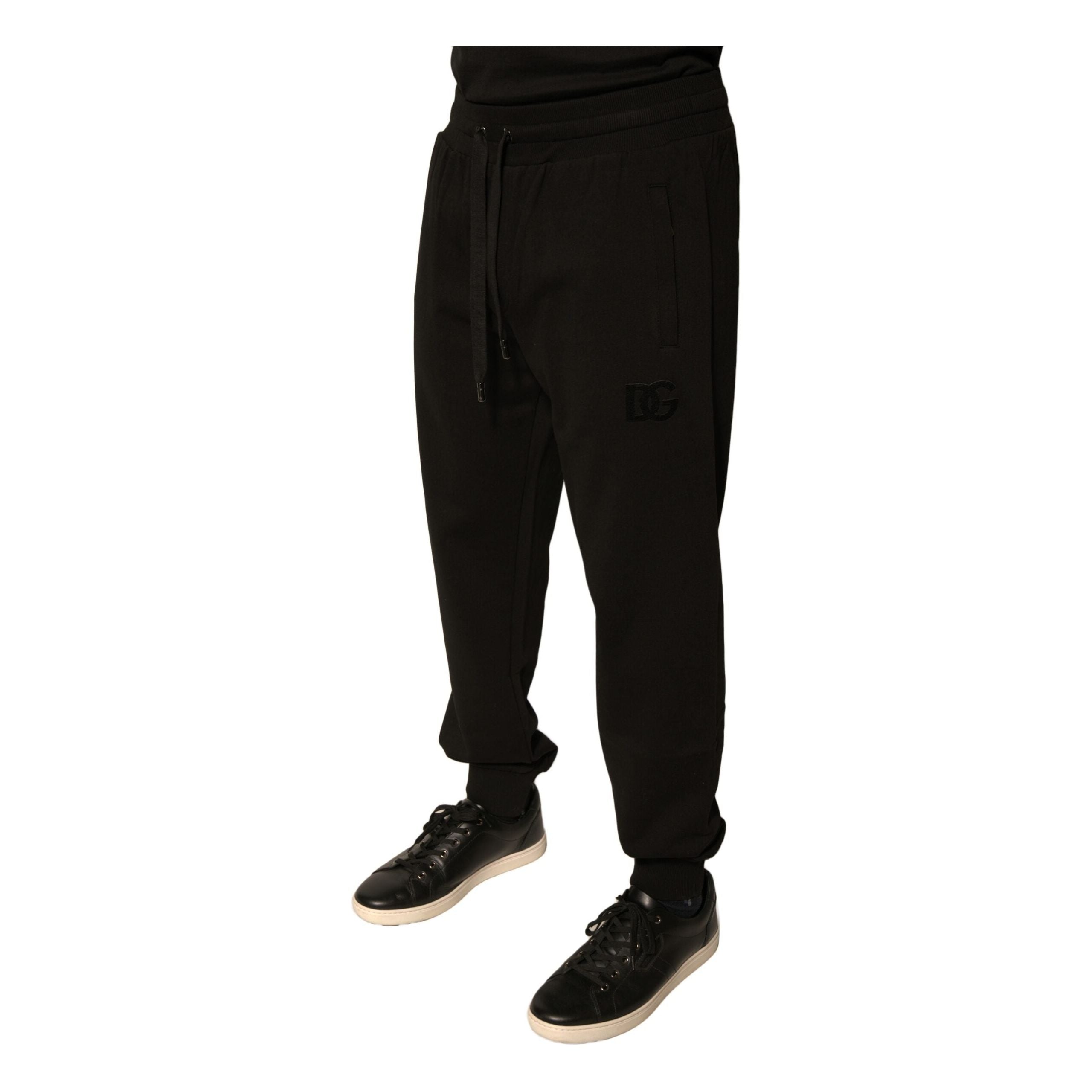 Dolce & Gabbana Black Cotton Jogger Sweatpants Pants