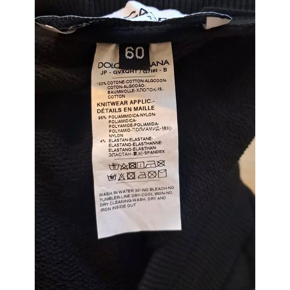 Dolce & Gabbana Black Cotton Jogger Sweatpants Pants