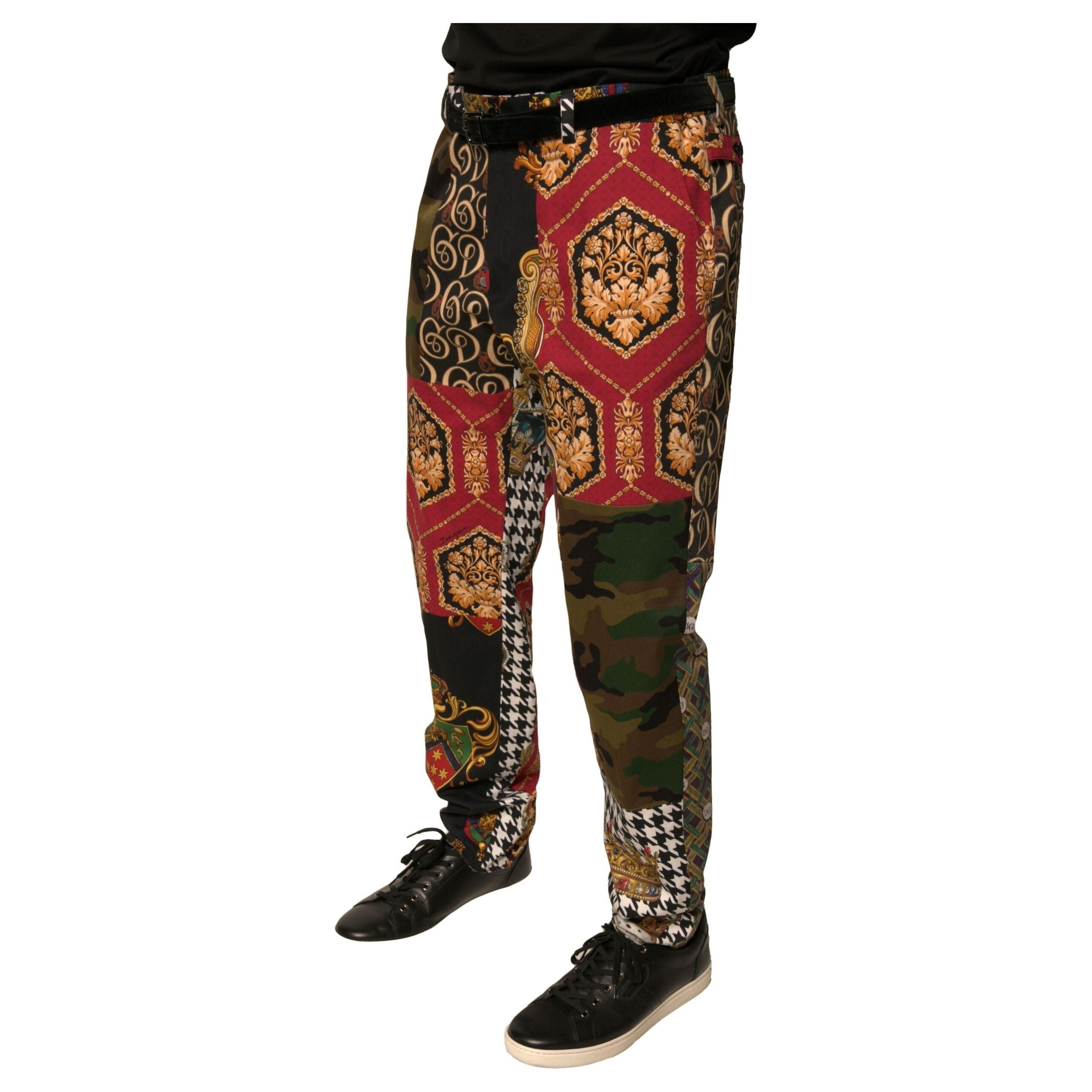 Dolce & Gabbana Multicolor Cotton Blend Dress Pants