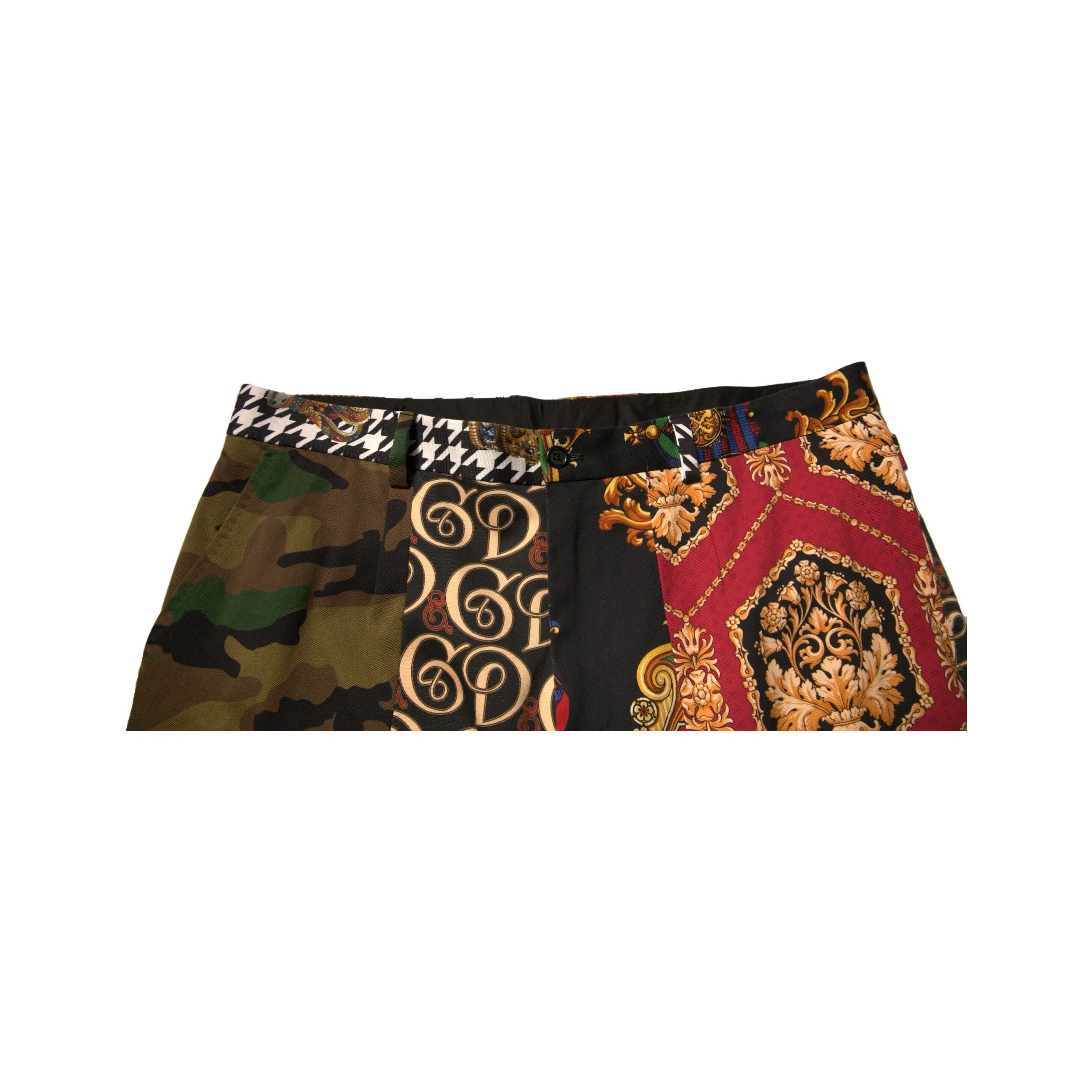 Dolce & Gabbana Multicolor Cotton Blend Dress Pants