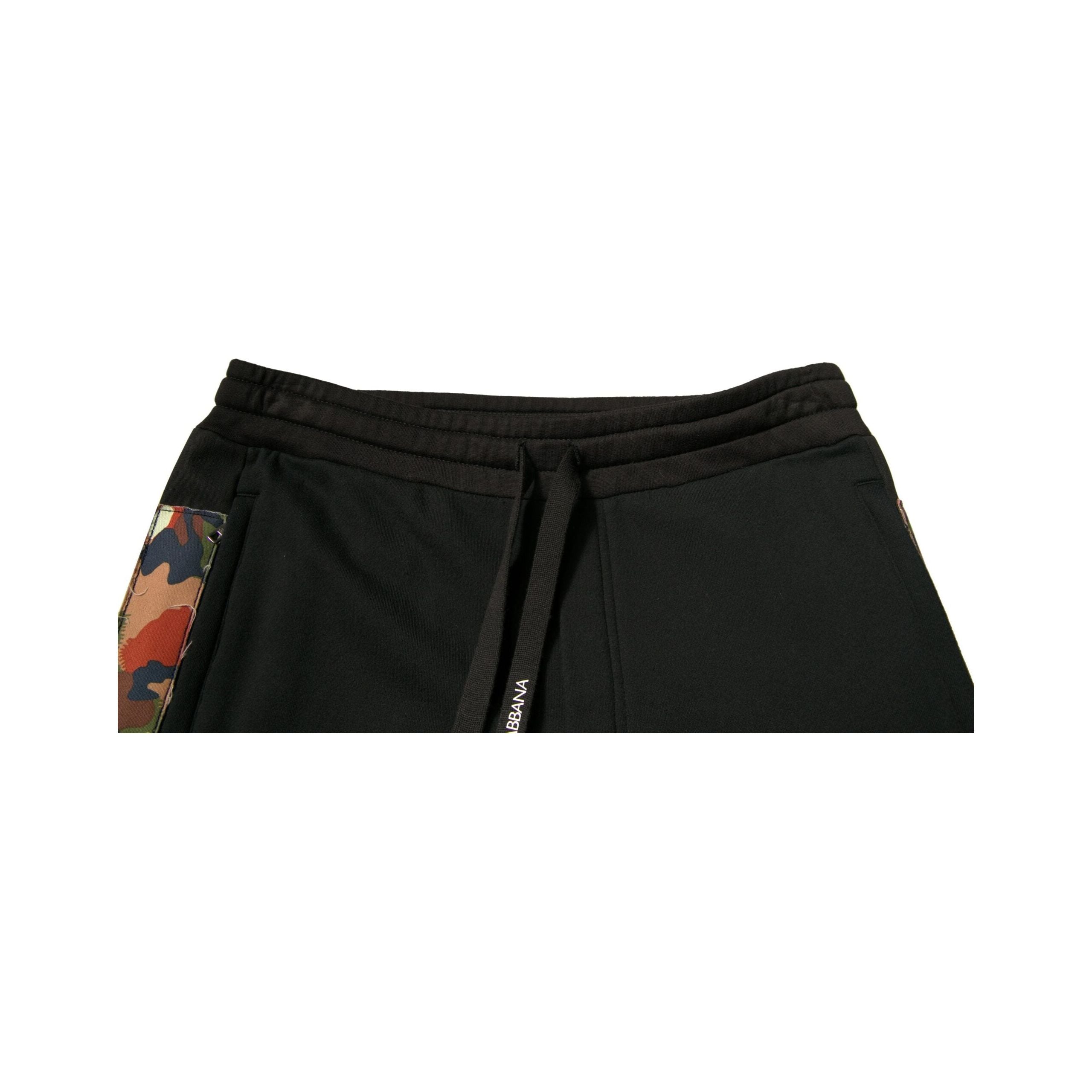 Dolce & Gabbana Black Cotton Jogger Cargo Sweatpants Pants