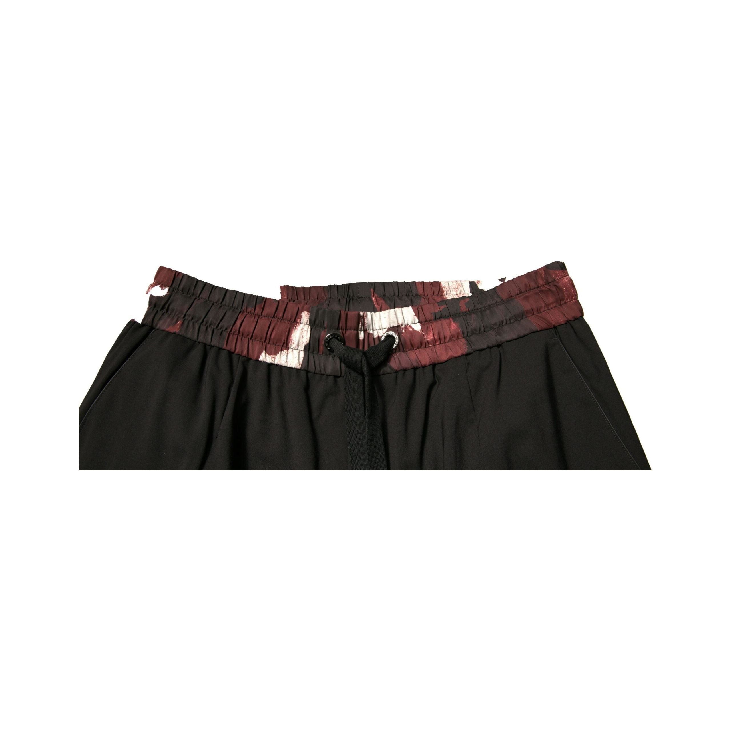 Dolce & Gabbana Black Camouflage Wool Jogger Sweatpants