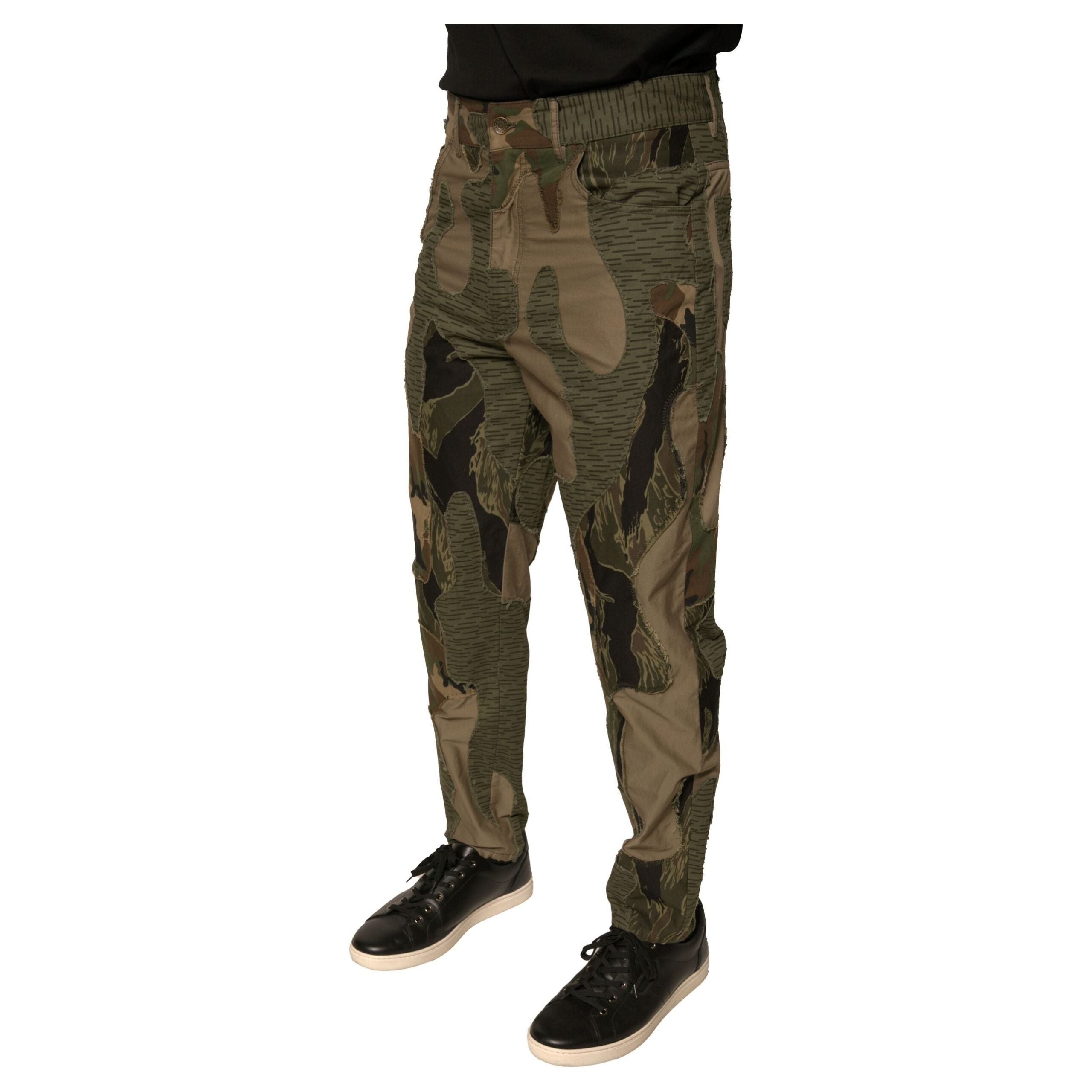 Dolce & Gabbana Multicolor Camouflage Cotton Pants