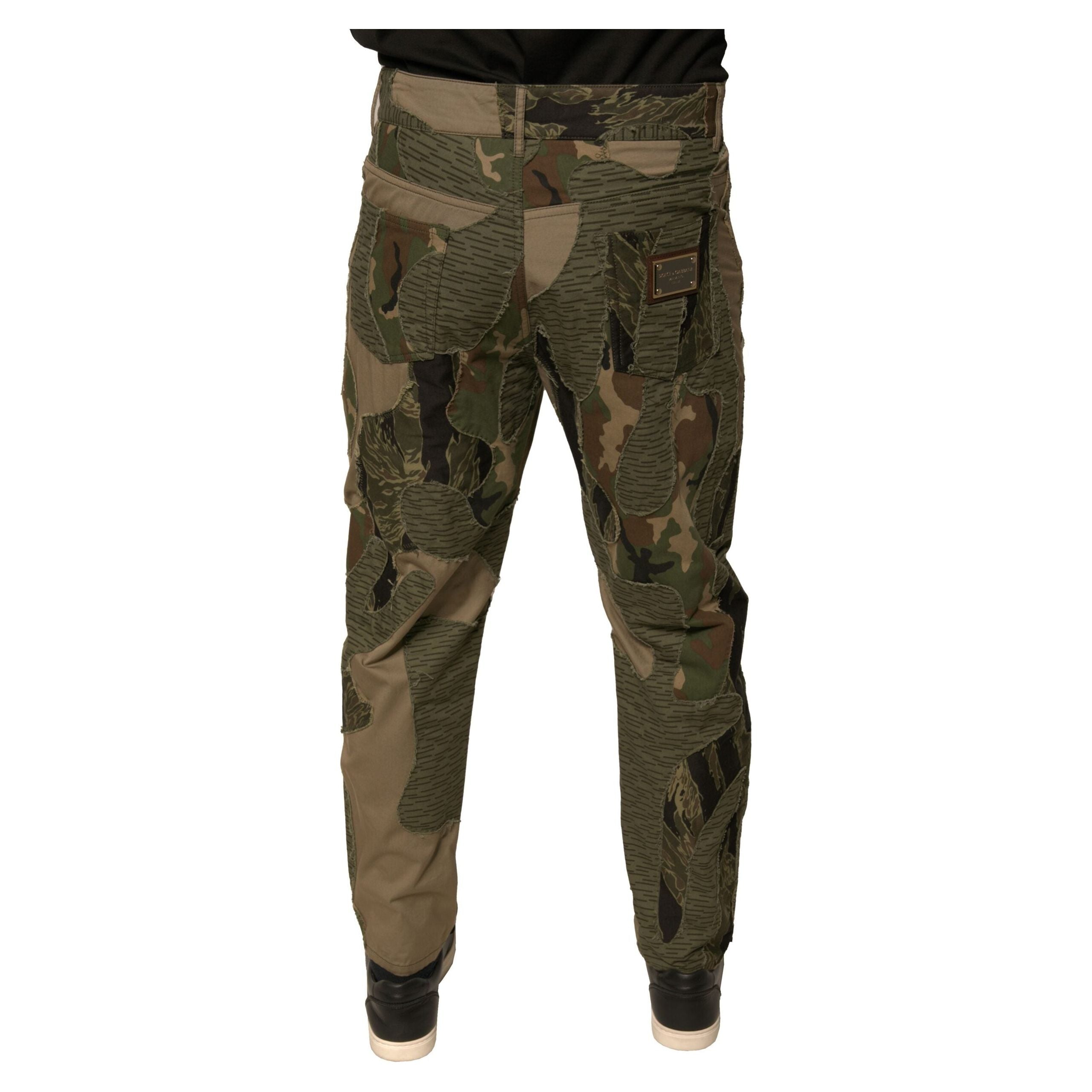 Dolce & Gabbana Multicolor Camouflage Cotton Pants