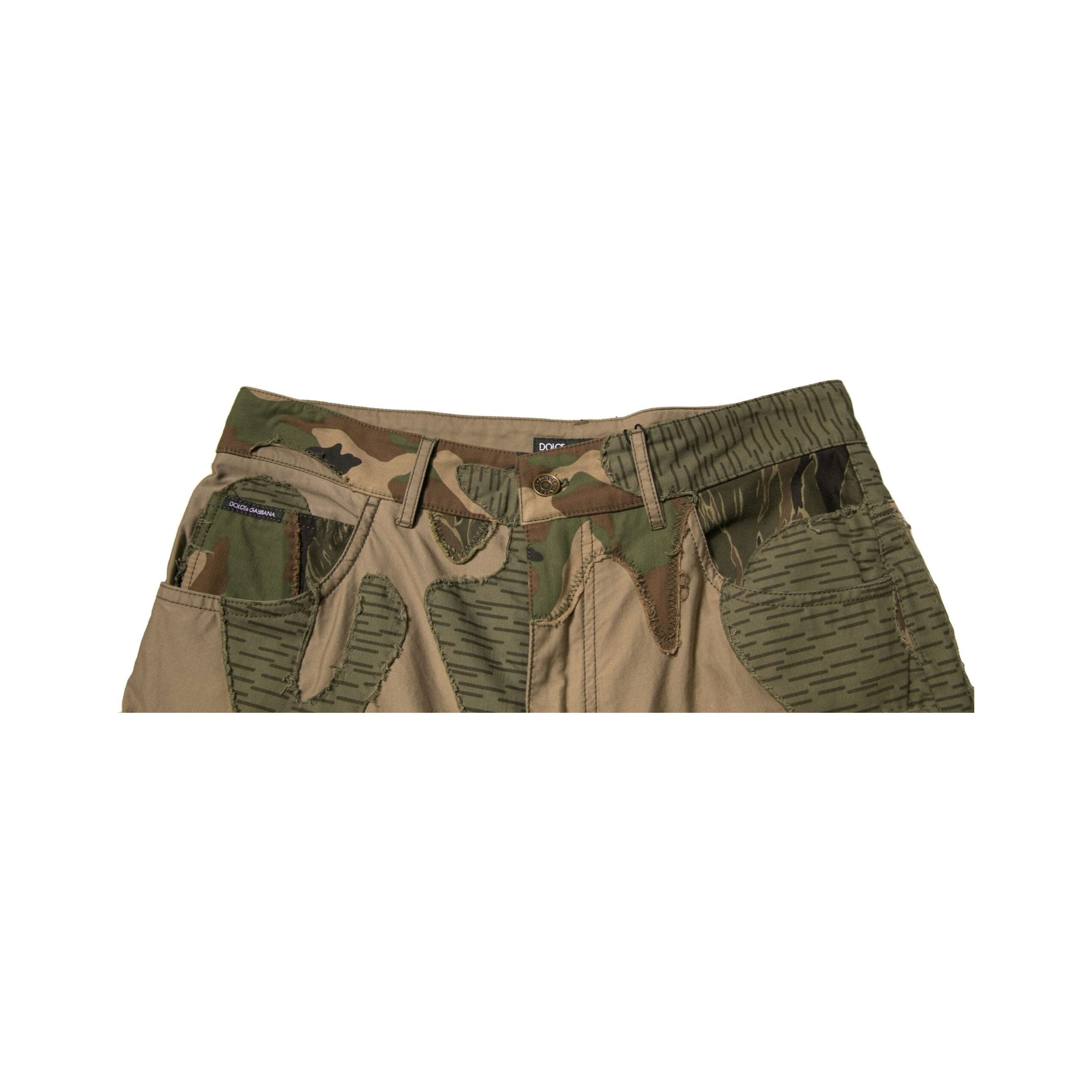 Dolce & Gabbana Multicolor Camouflage Cotton Pants