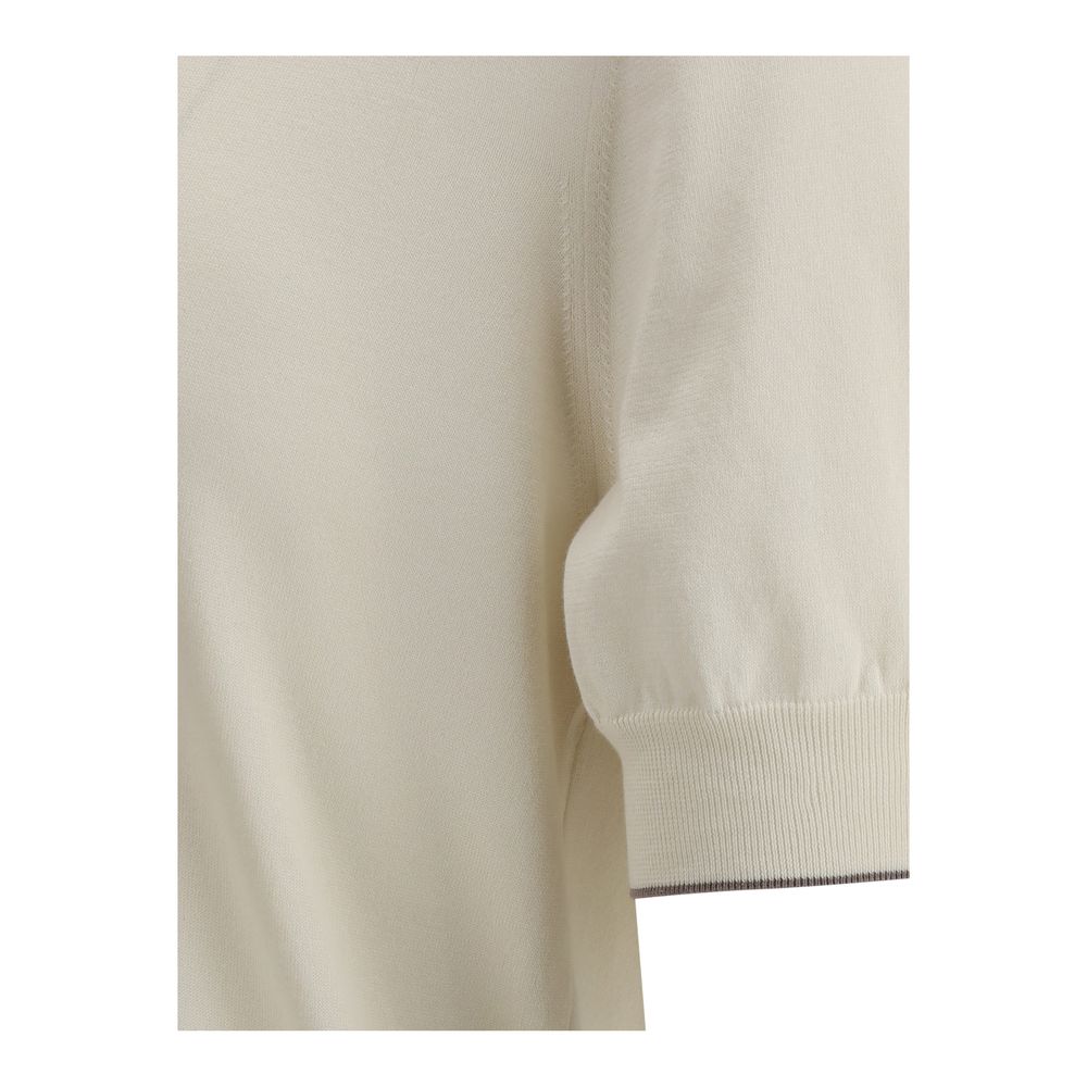Brunello Cucinelli White Cotton T-Shirt for Elevated Style