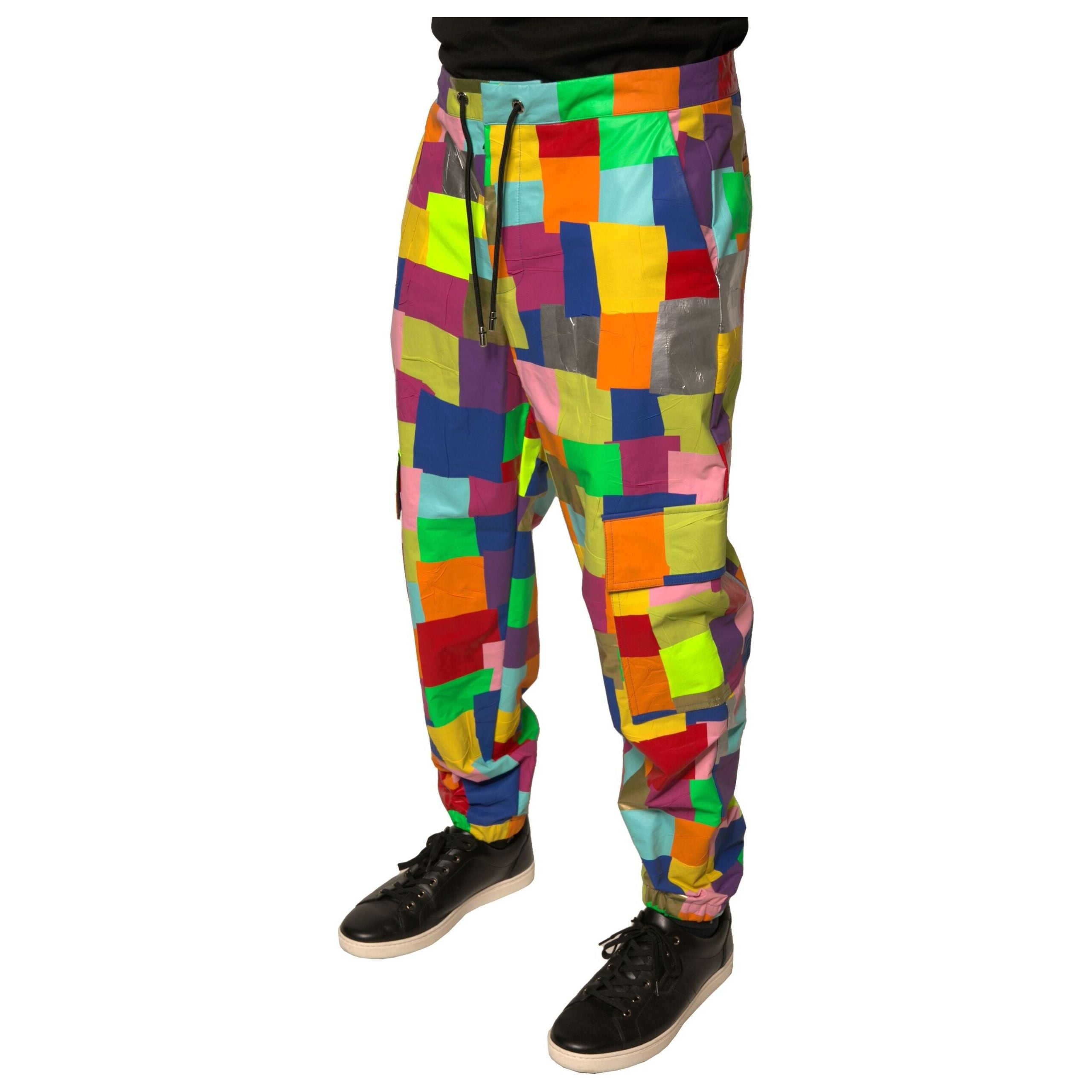Dolce & Gabbana Multicolor Cotton Patchwork Cargo Pants