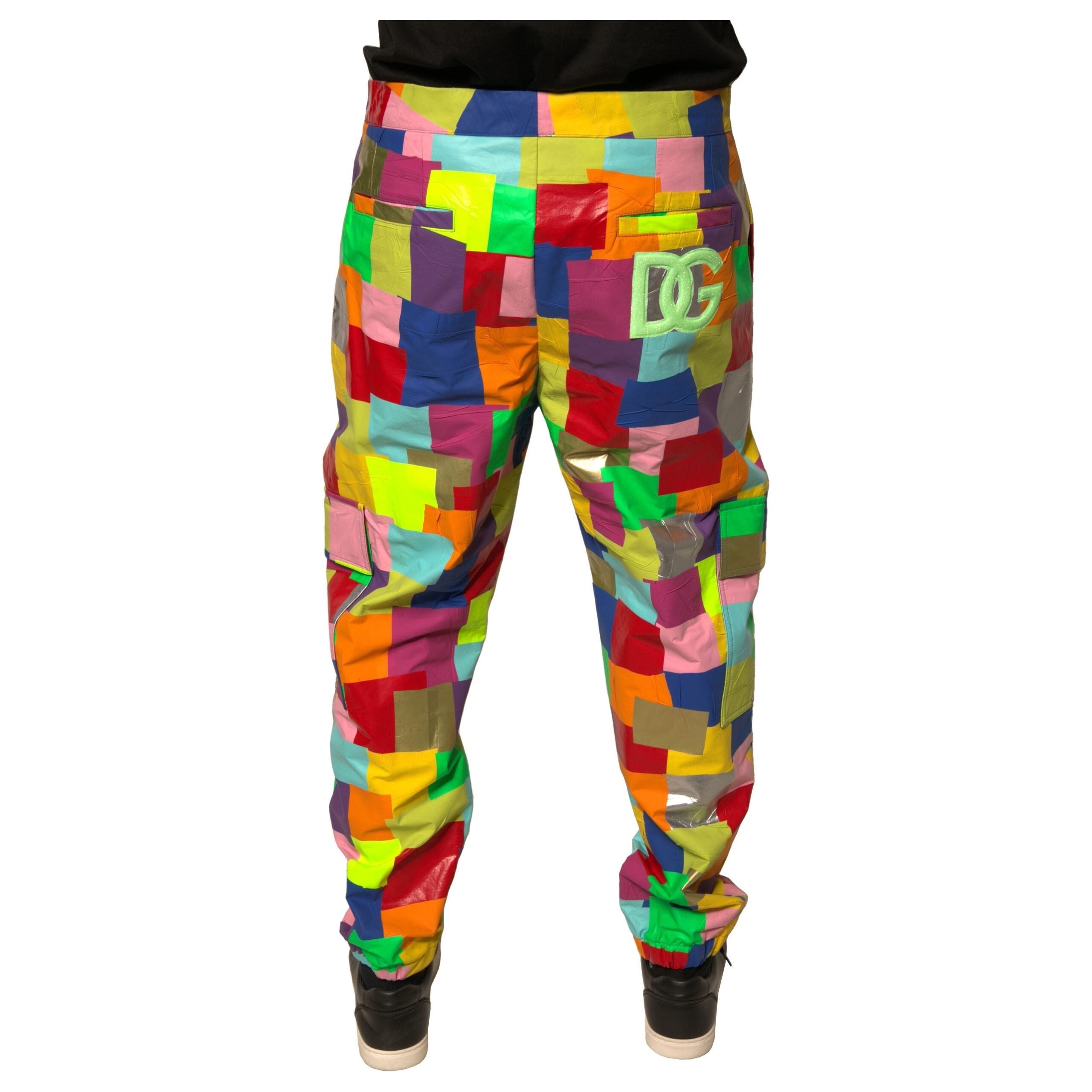 Dolce & Gabbana Multicolor Cotton Patchwork Cargo Pants