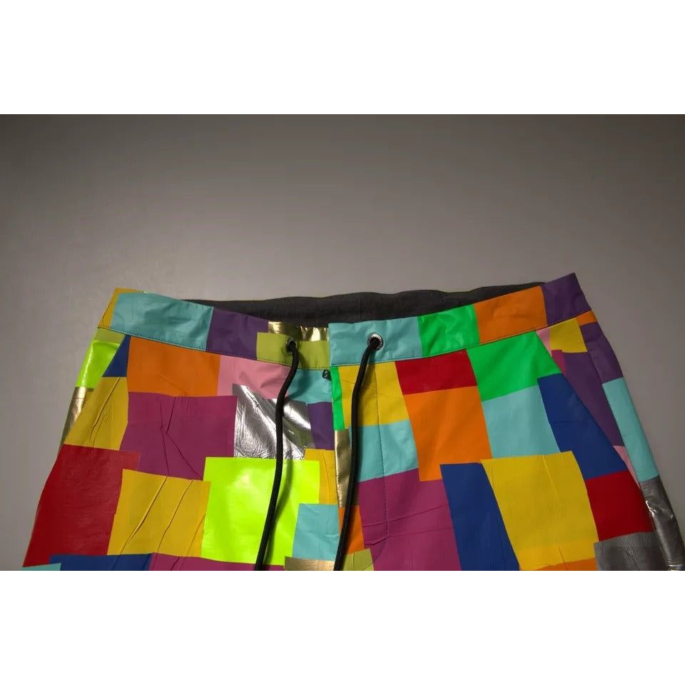 Dolce & Gabbana Multicolor Cotton Patchwork Cargo Pants