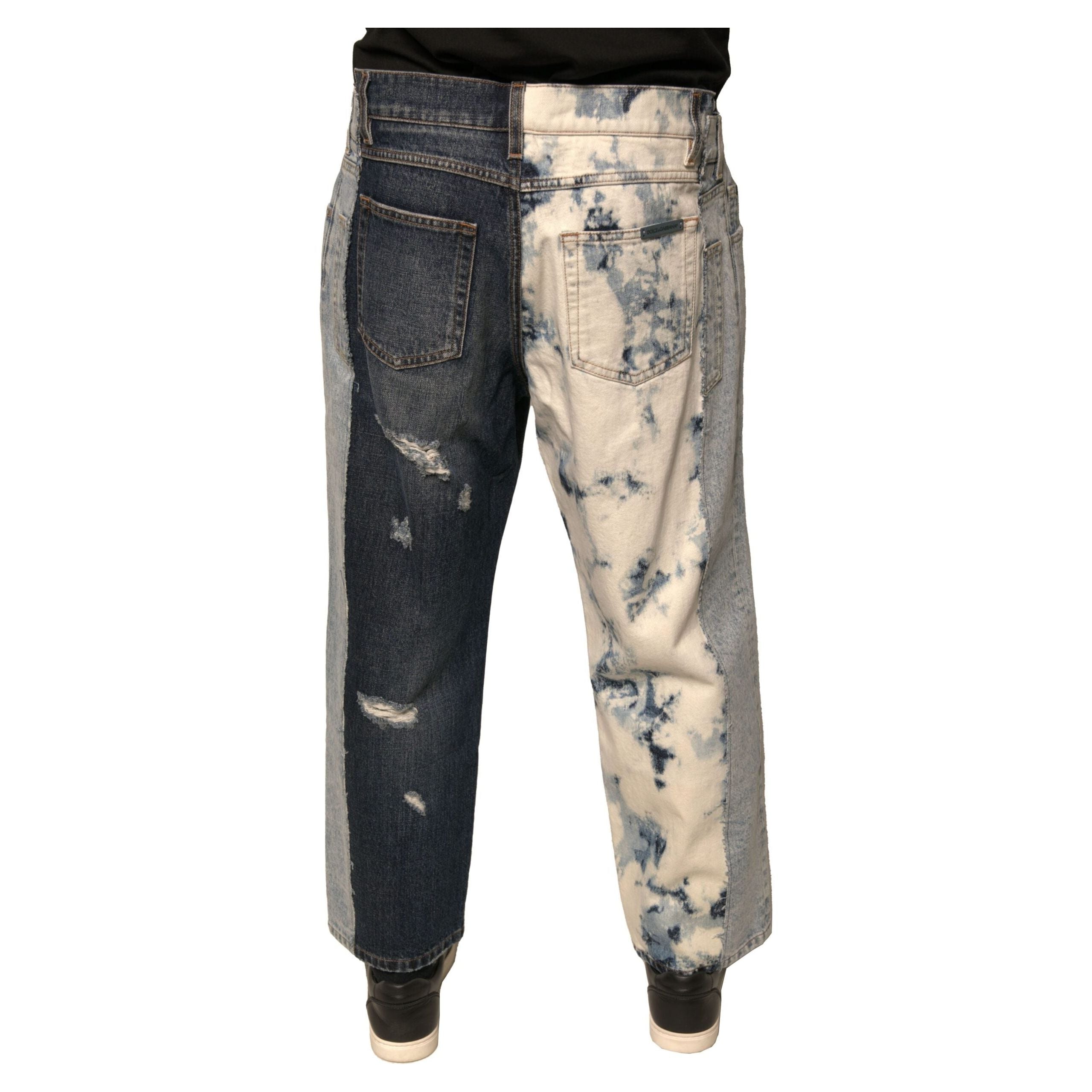 Dolce & Gabbana Multicolor Cotton Patchwork Denim Jeans