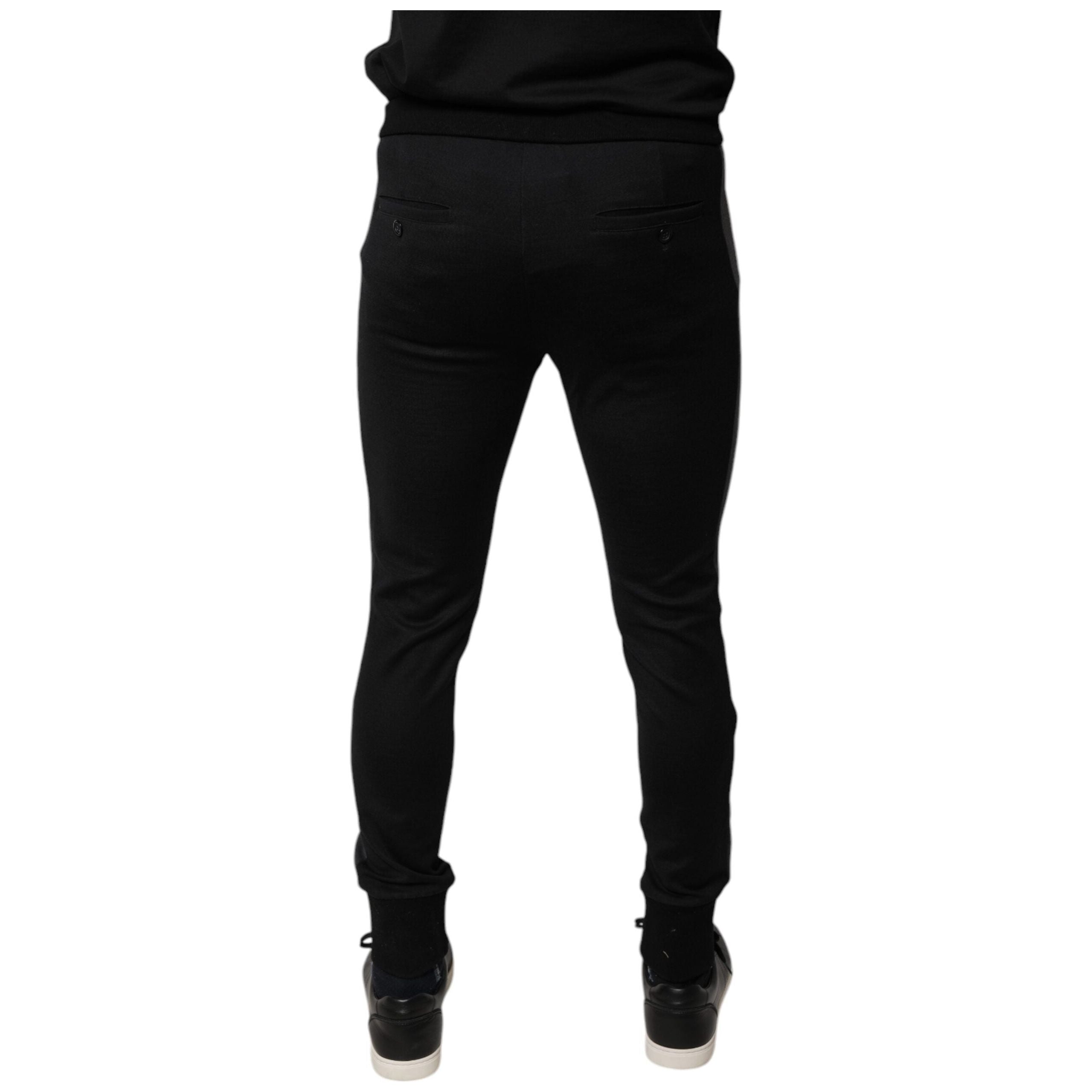 Dolce & Gabbana Black Wool Slim Fit Pants