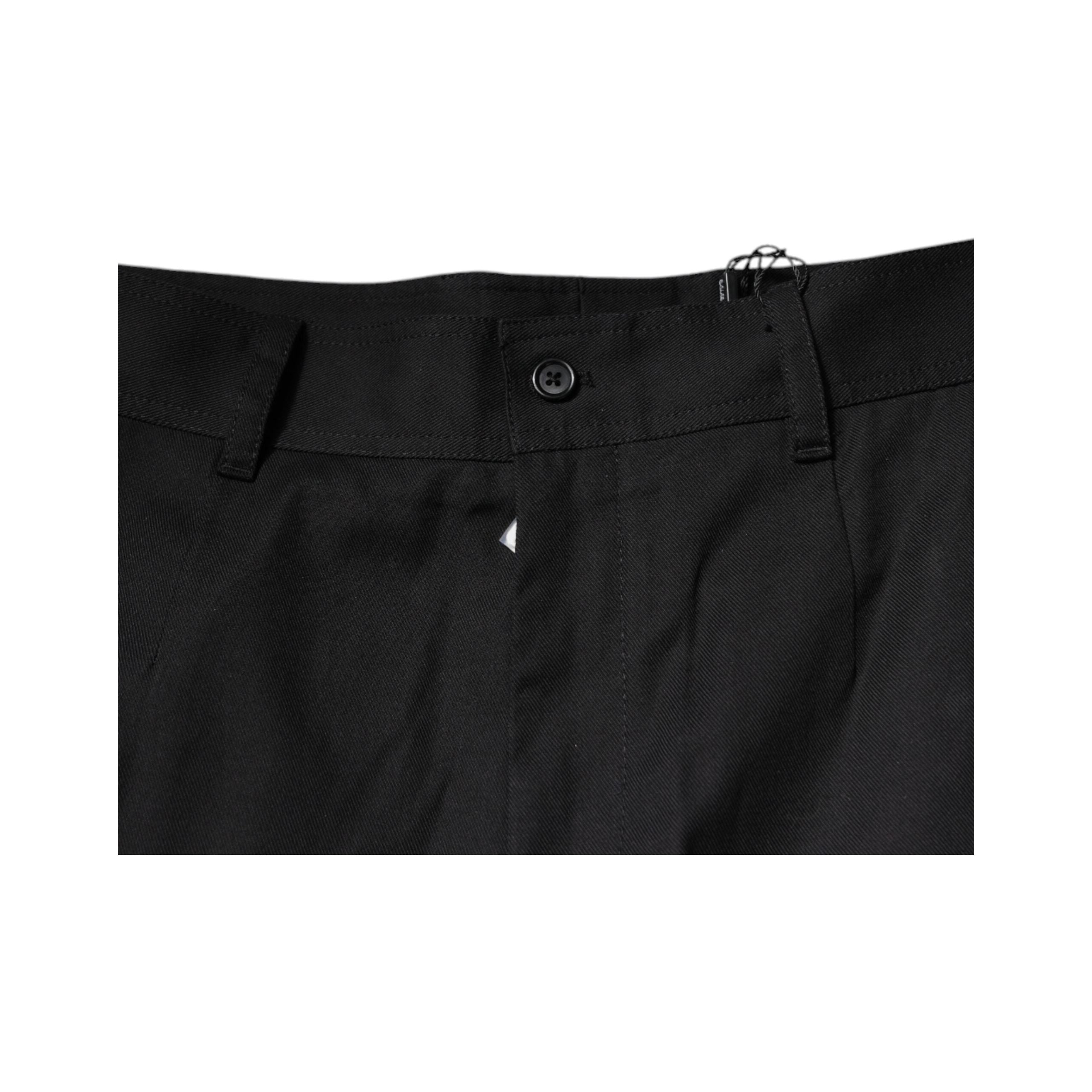 Dolce & Gabbana Black Cotton Cargo Tapered Pants Luxe