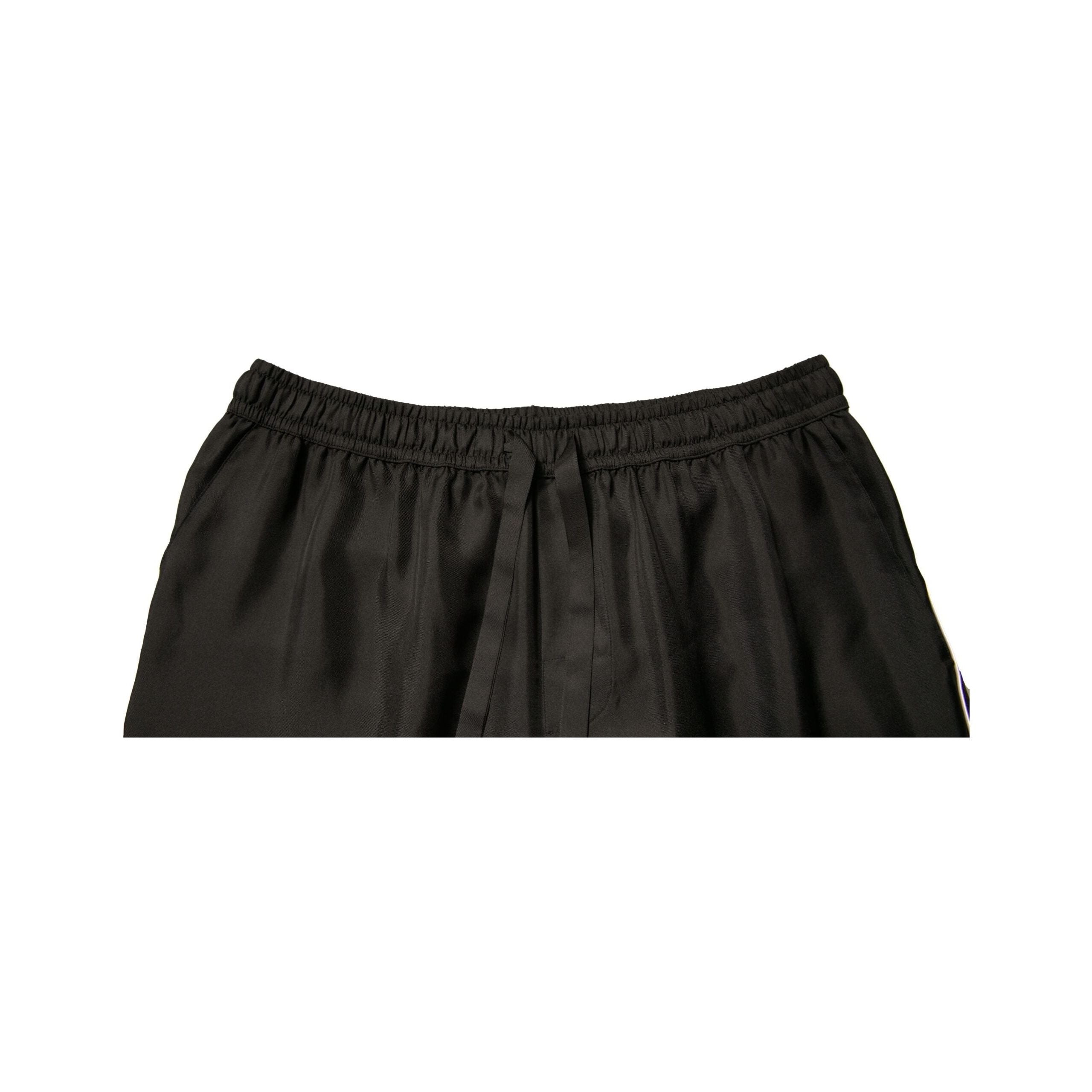 Dolce & Gabbana Black DG Logo Silk Jogger Sweatpants Pants