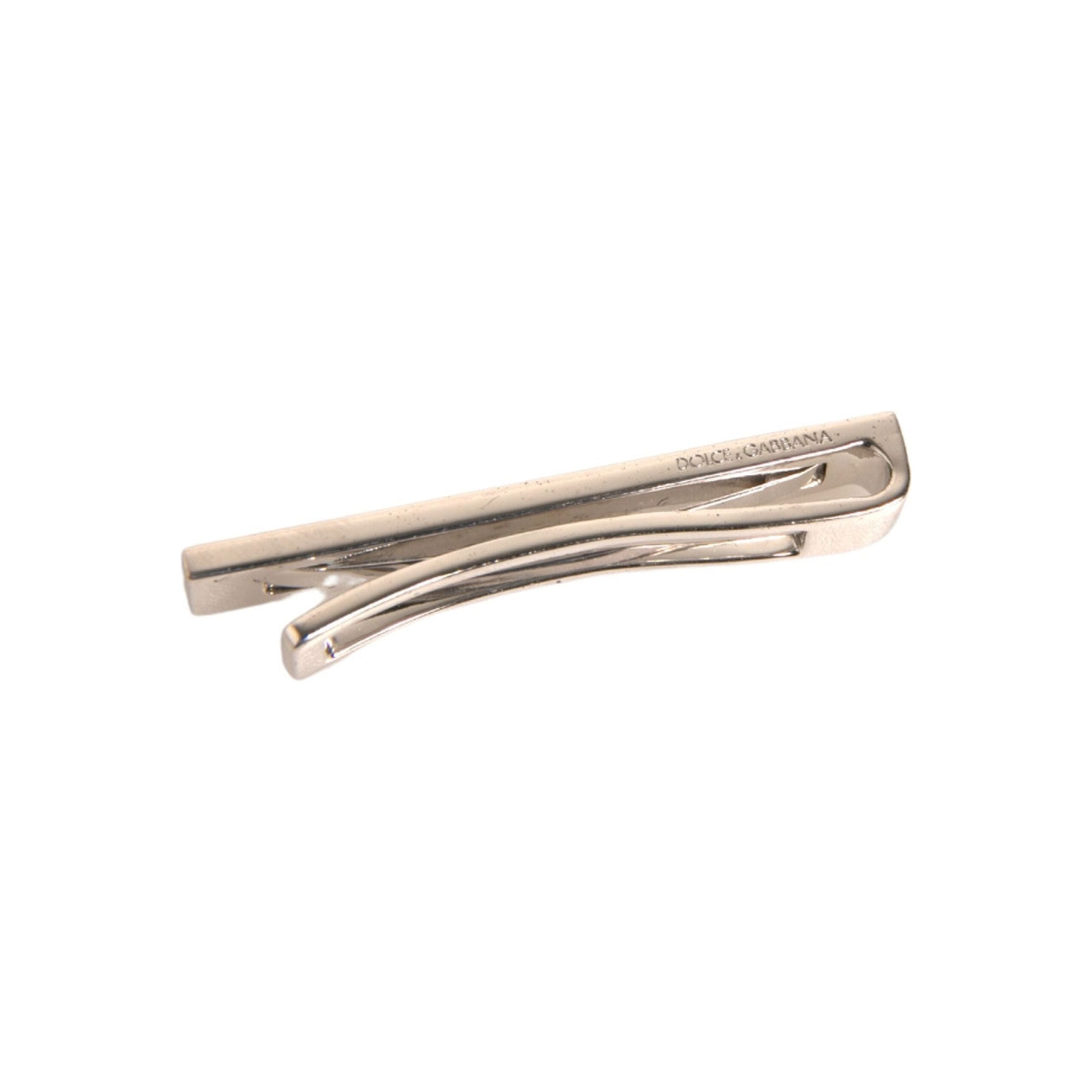 Dolce & Gabbana Silver Tone Brass Tie Clip Bar