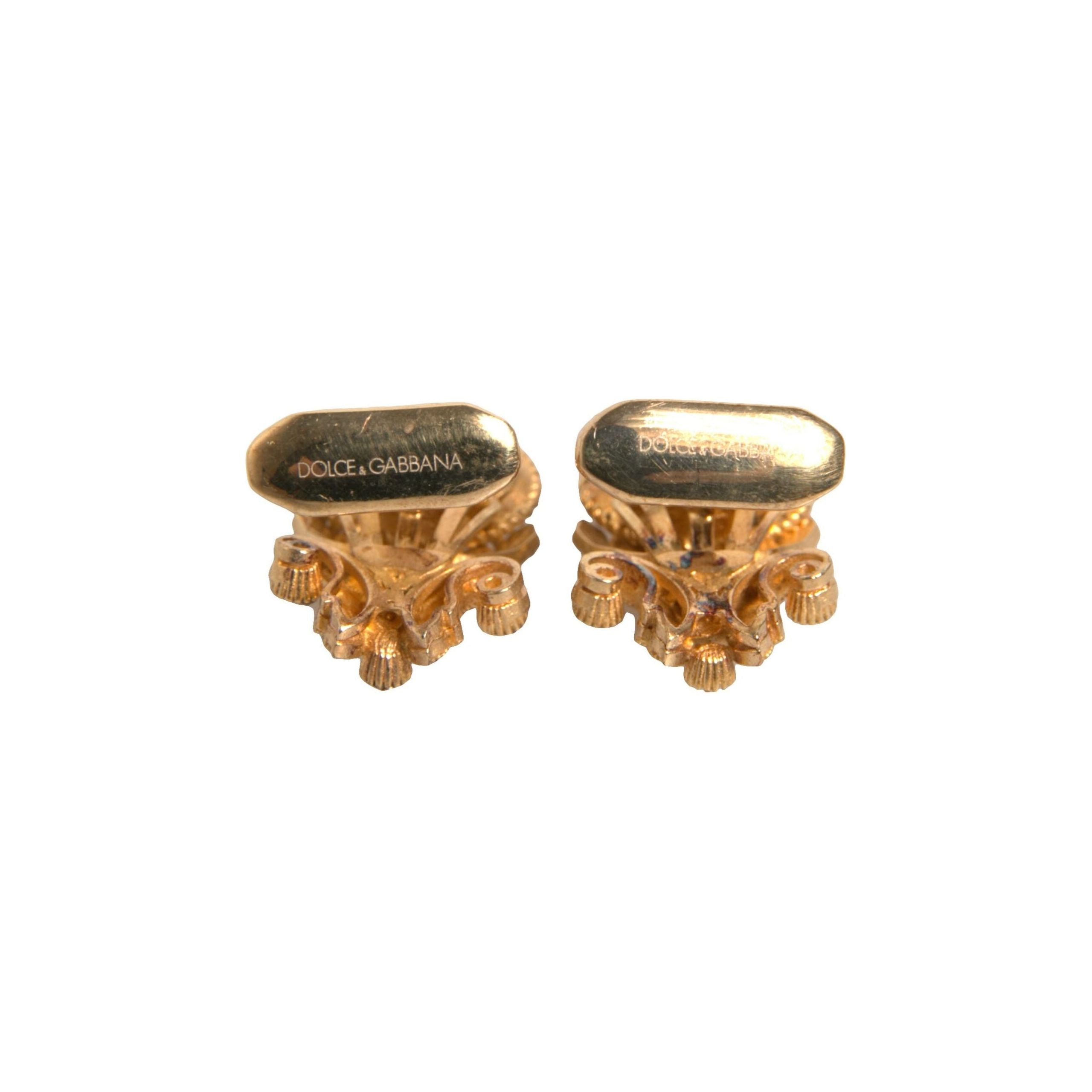Dolce & Gabbana Gold Tone 925 Sterling Silver Cufflink