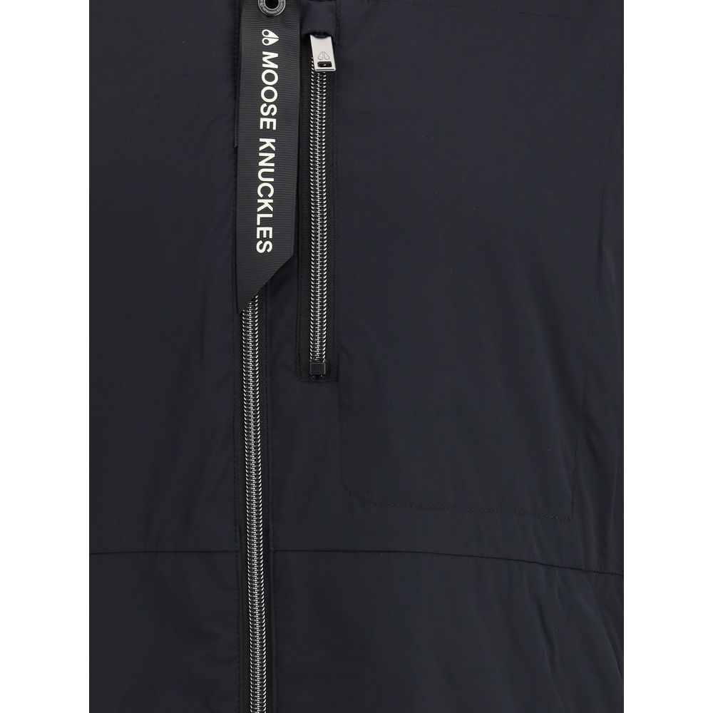 Moose Knuckles Black Waterproof Fabric Dominion Jacket