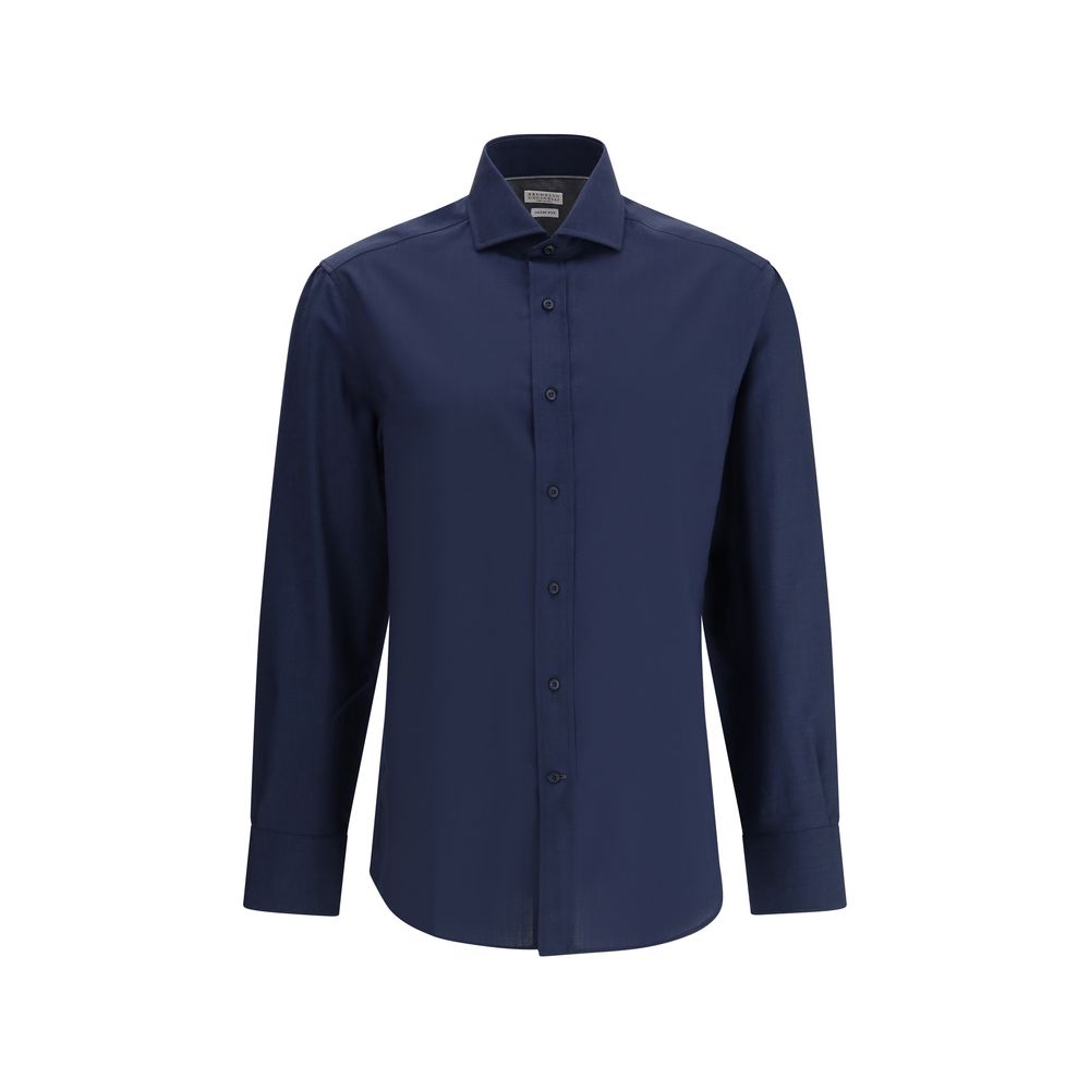 Brunello Cucinelli White Cotton Shirt for Timeless Elegance