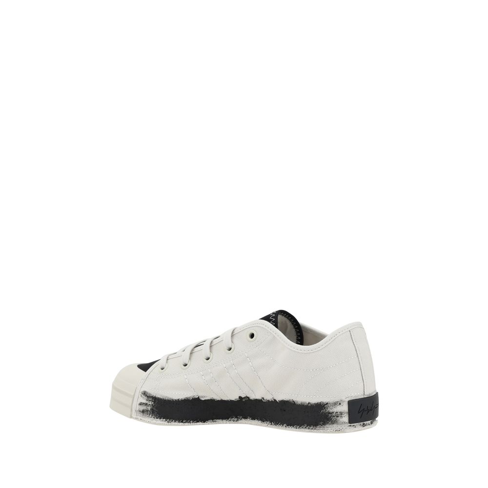 Y-3 White Leather Nizza Sneakers: Sophisticated Streetwear Essentials