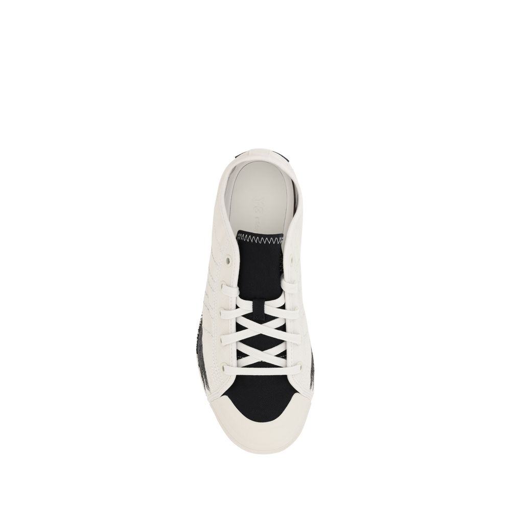 Y-3 White Leather Nizza Sneakers: Sophisticated Streetwear Essentials