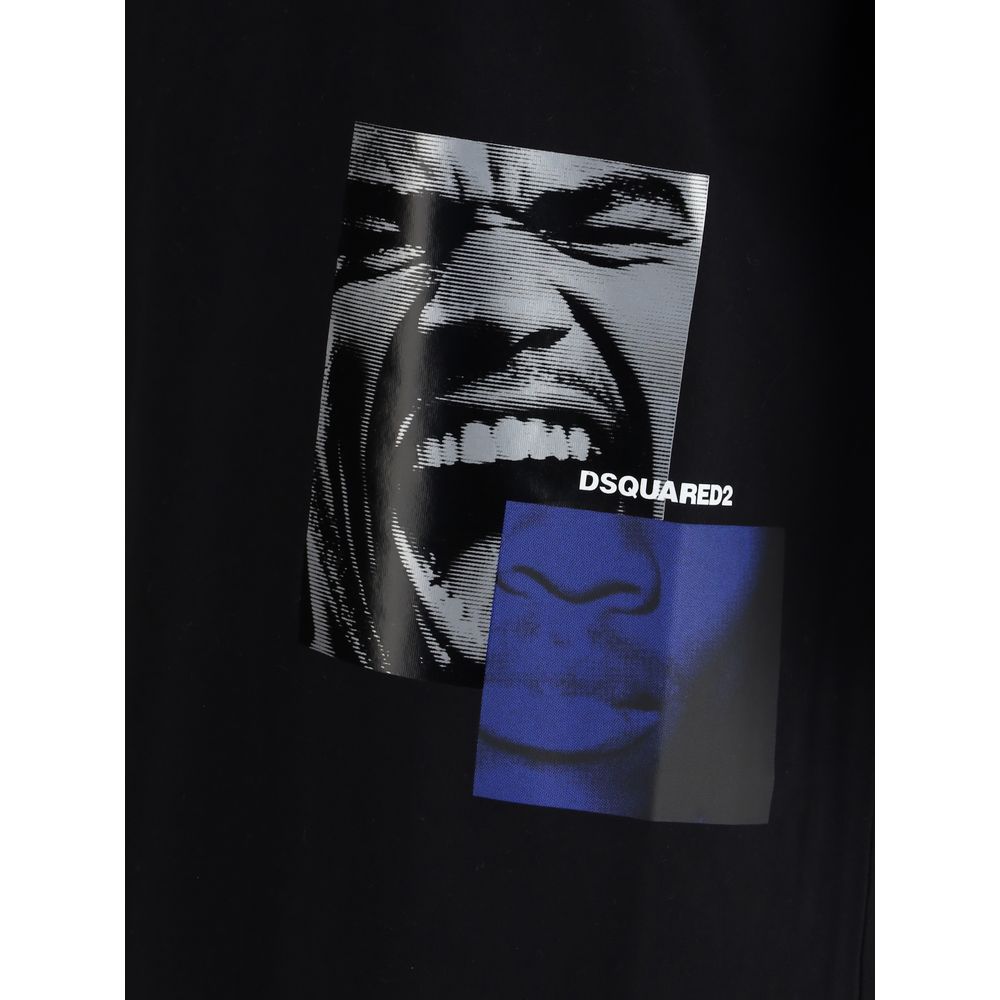 Dsquared² White Cotton T-Shirt with Print for Elevated Casual Style
