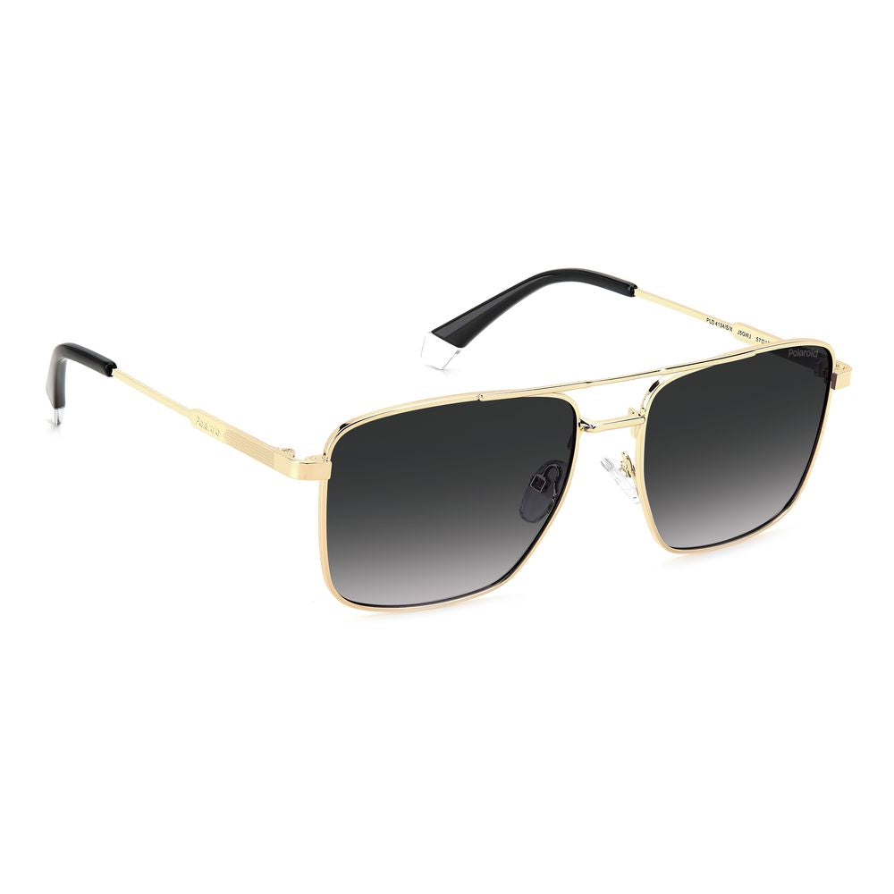 Polaroid Gold Metal Sunglasses with Distinctive Design