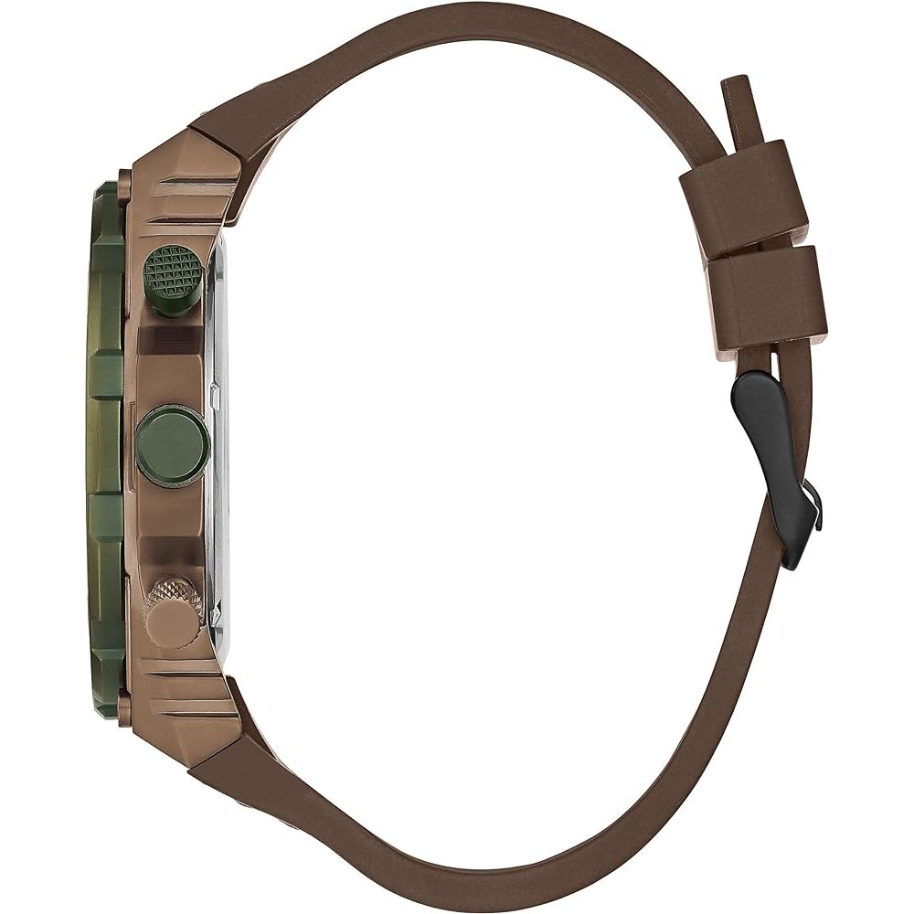 Guess Brown Silicone Watch - Elegant Timepiece for Sophistication