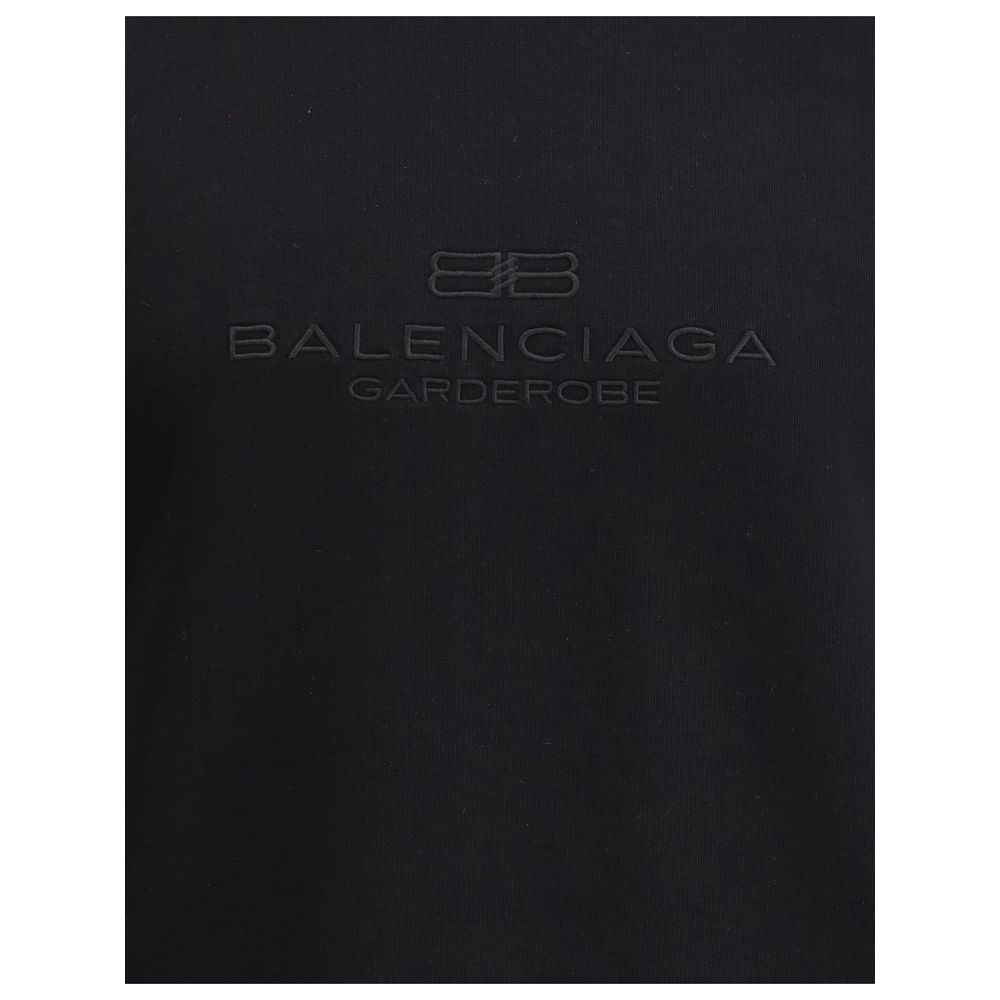 Balenciaga Grey Cotton Oversize Hooded Sweatshirt