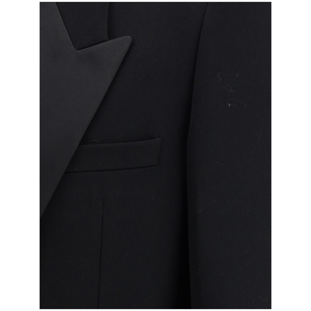 Saint Laurent Navy Wool Blazer Crafted for Timeless Sophistication