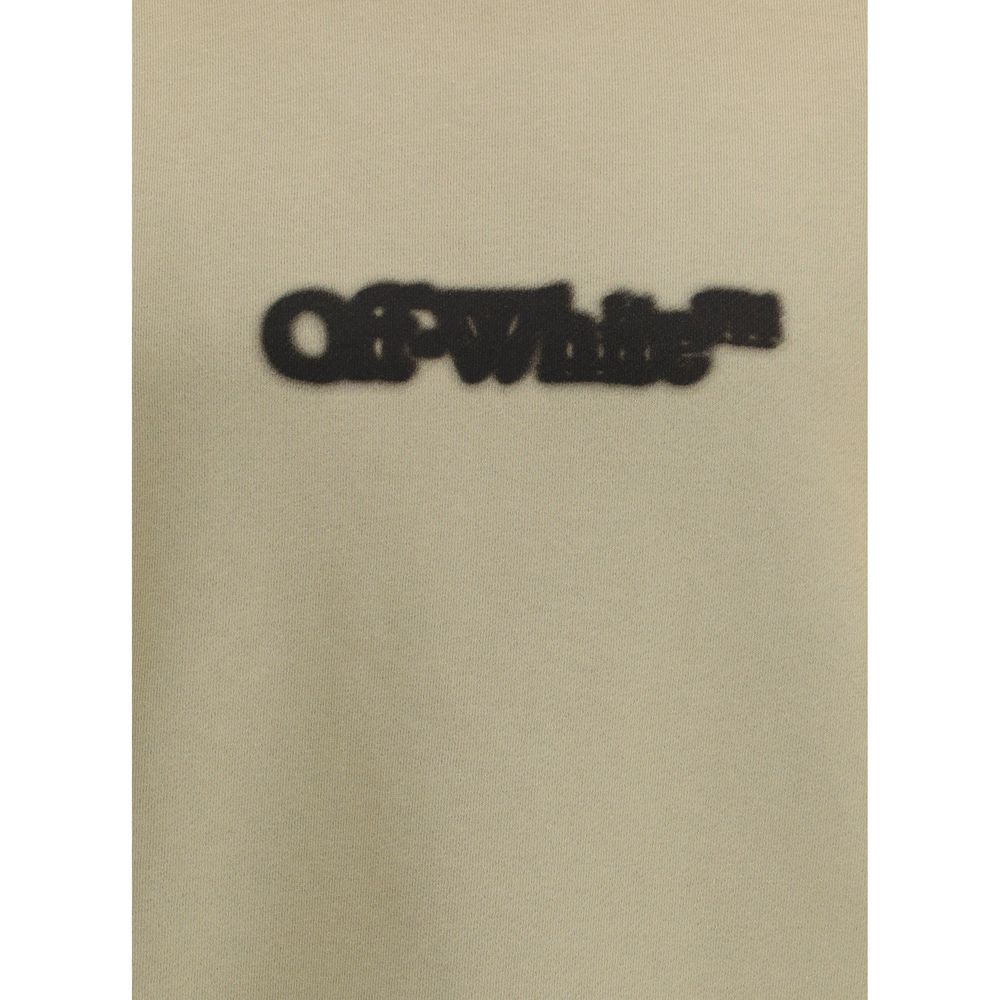 Off-White Black Cotton Sweatshirt for Modern Elegance