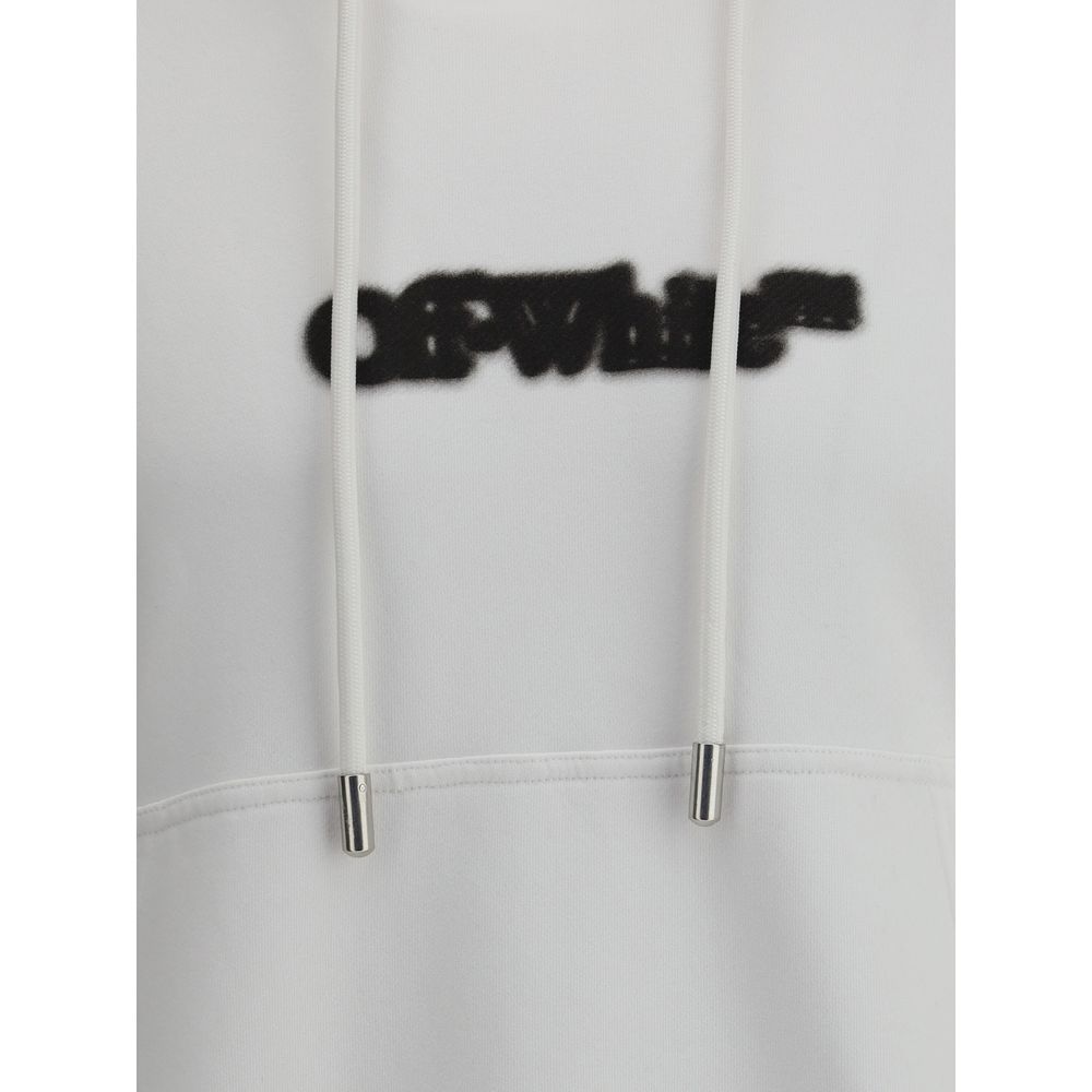 Off-White Black Cotton Hoodie for Elevated Streetwear Style