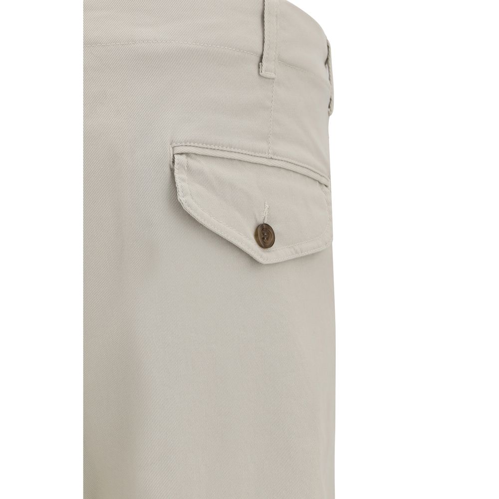 Germano Navy Cotton Pants for Elevated Everyday Elegance