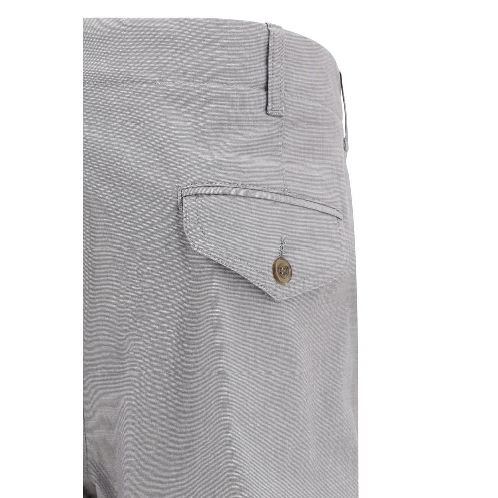 Germano Navy Cotton Pants - Effortlessly Chic Tailored Elegance