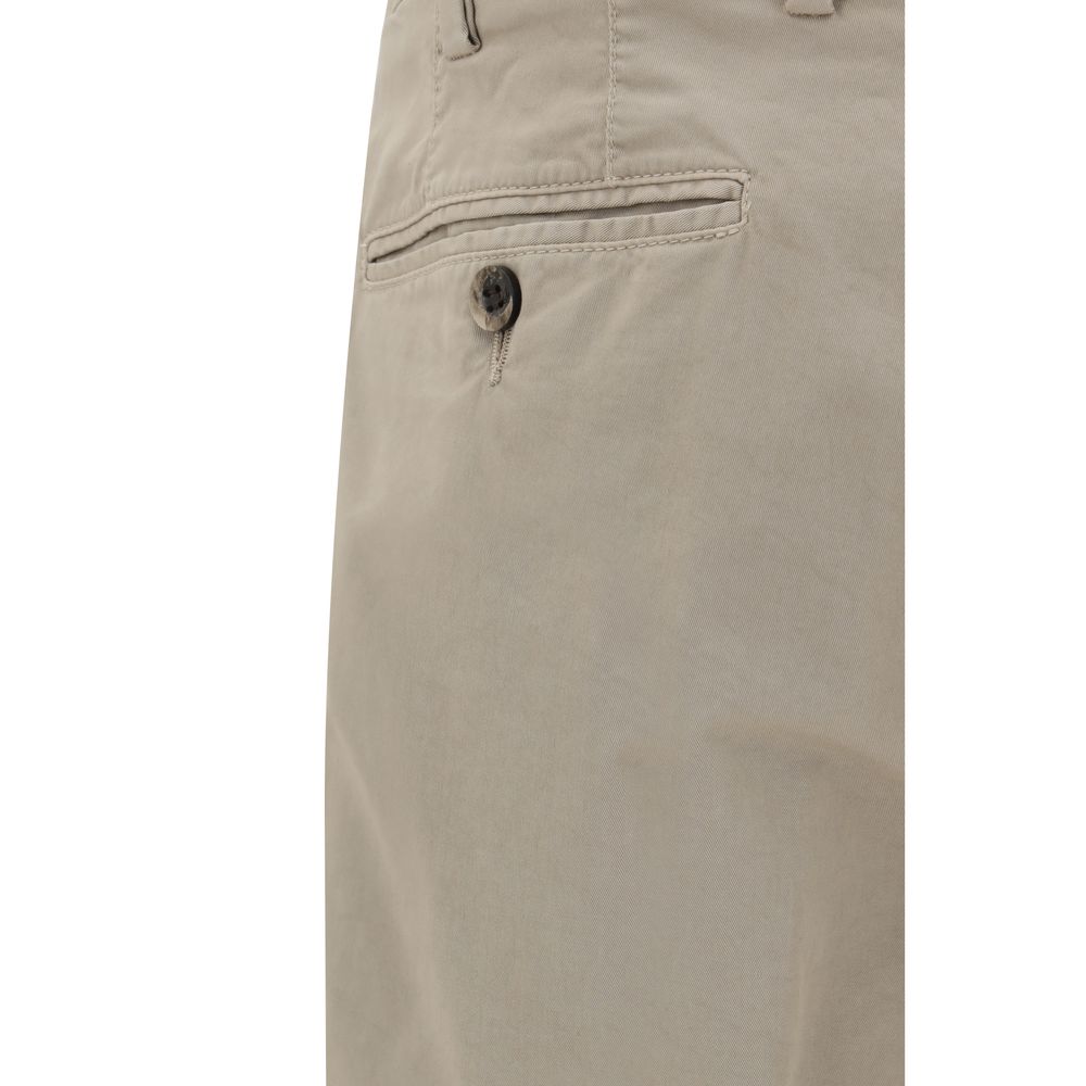 Germano Beige Cotton Pants for Effortless Sophistication