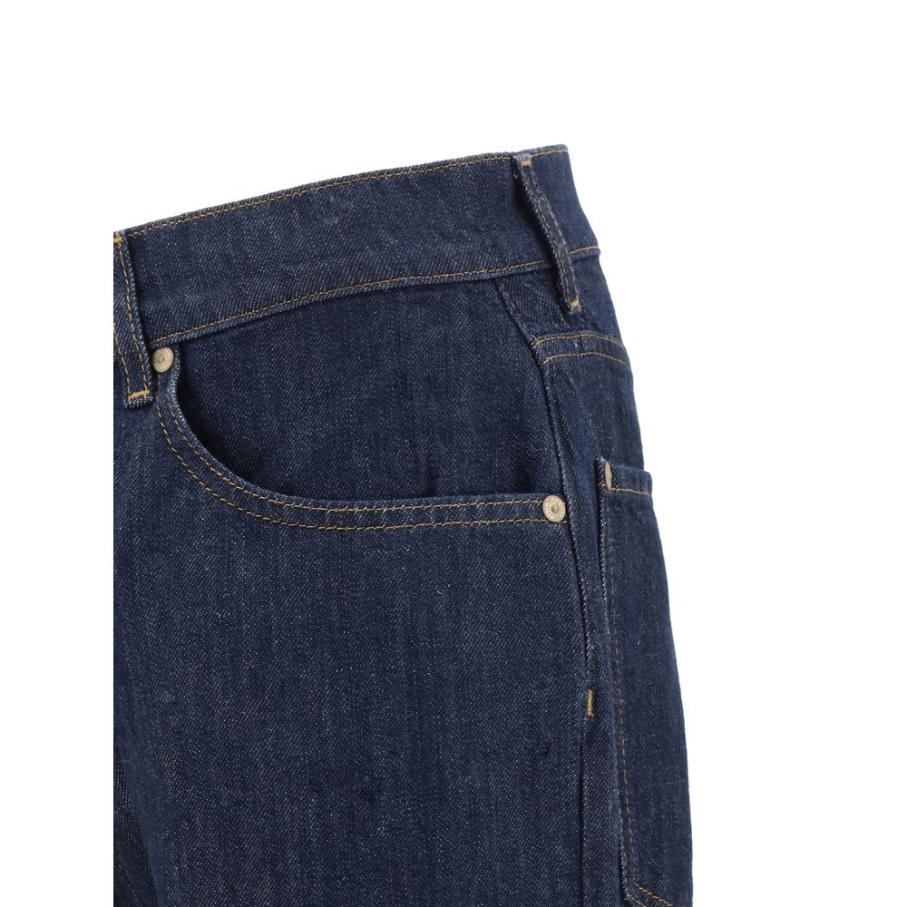 7FOR Blue Premium Denim Straight Jeans: Timeless Elegance