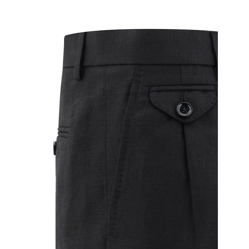 Dolce & Gabbana Beige Linen Shorts for Effortless Summer Elegance