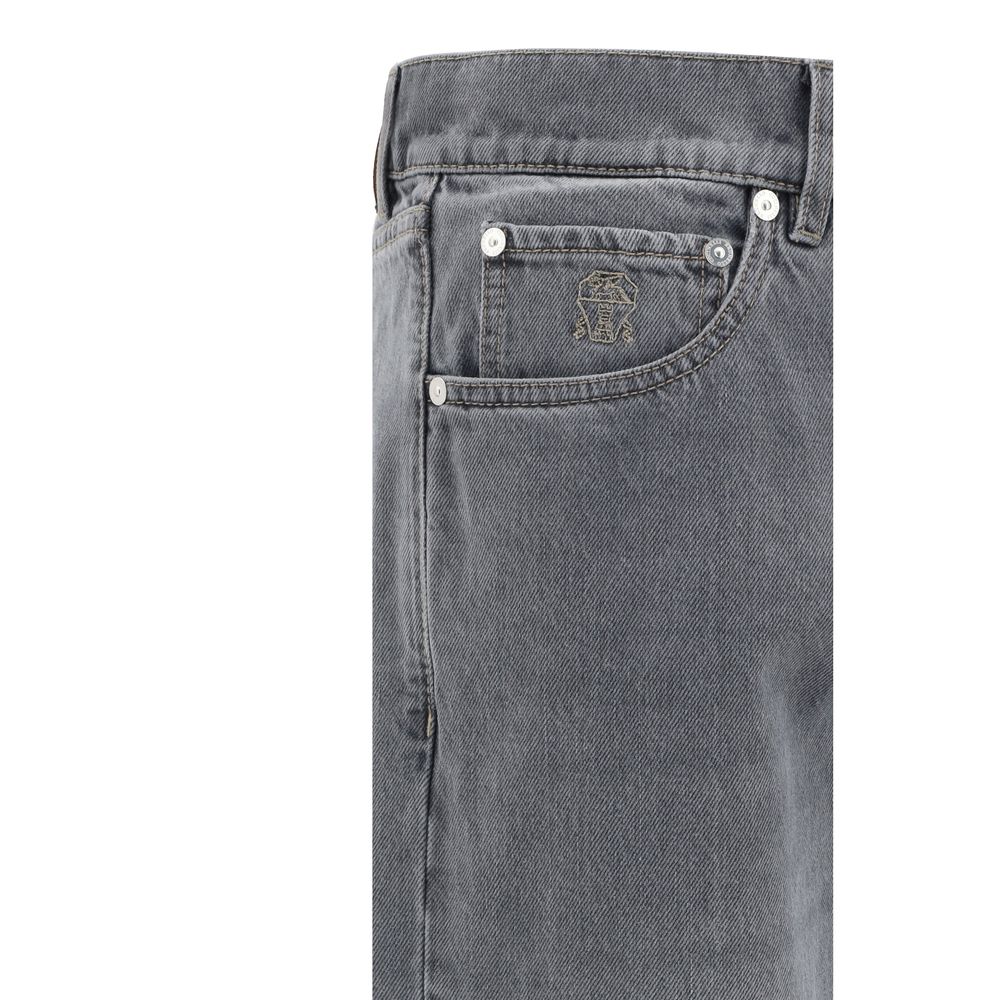Brunello Cucinelli Blue Cotton Jeans: Timeless Elegance Redefined