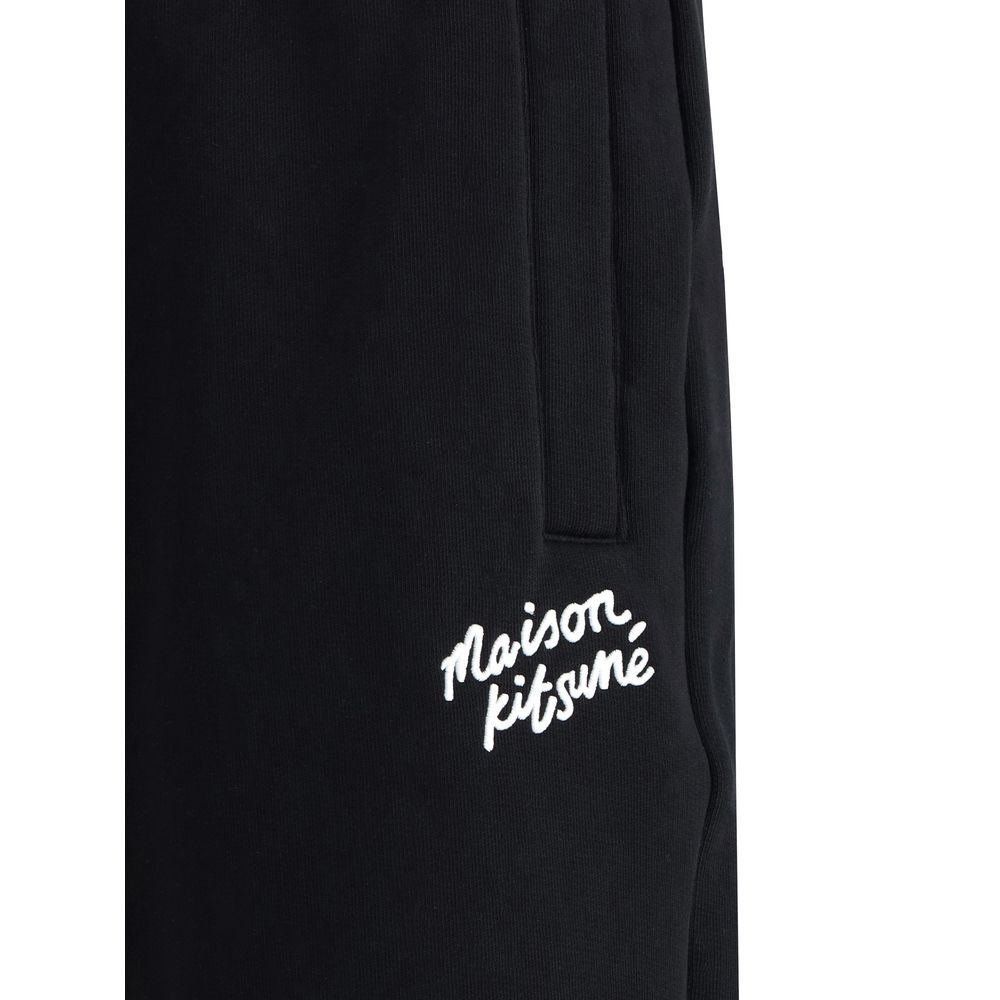 Maison Kitsuné Grey Cotton Sweatpants in Luxe Comfort Design