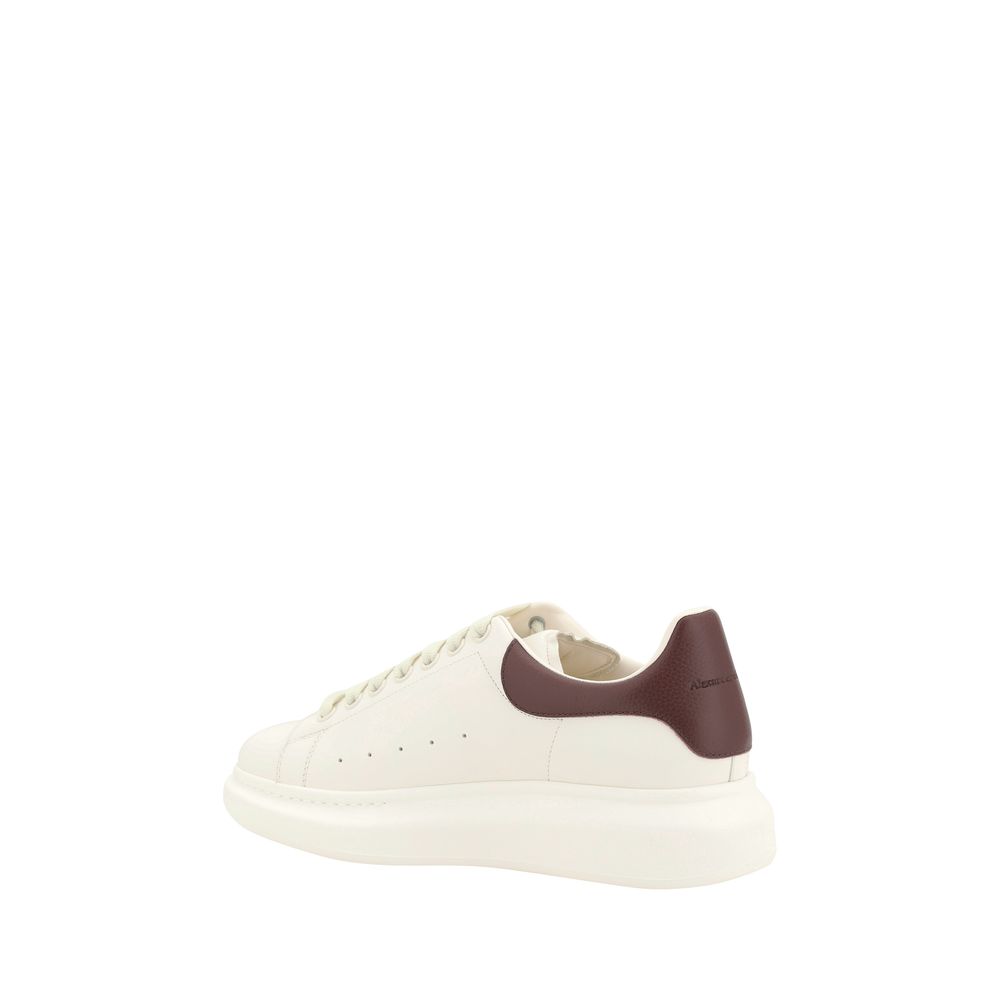 Alexander McQueen White Leather Sneaker with Iconic Platform Sole