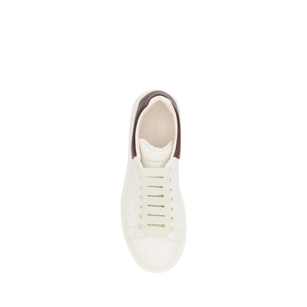 Alexander McQueen White Leather Sneaker with Iconic Platform Sole