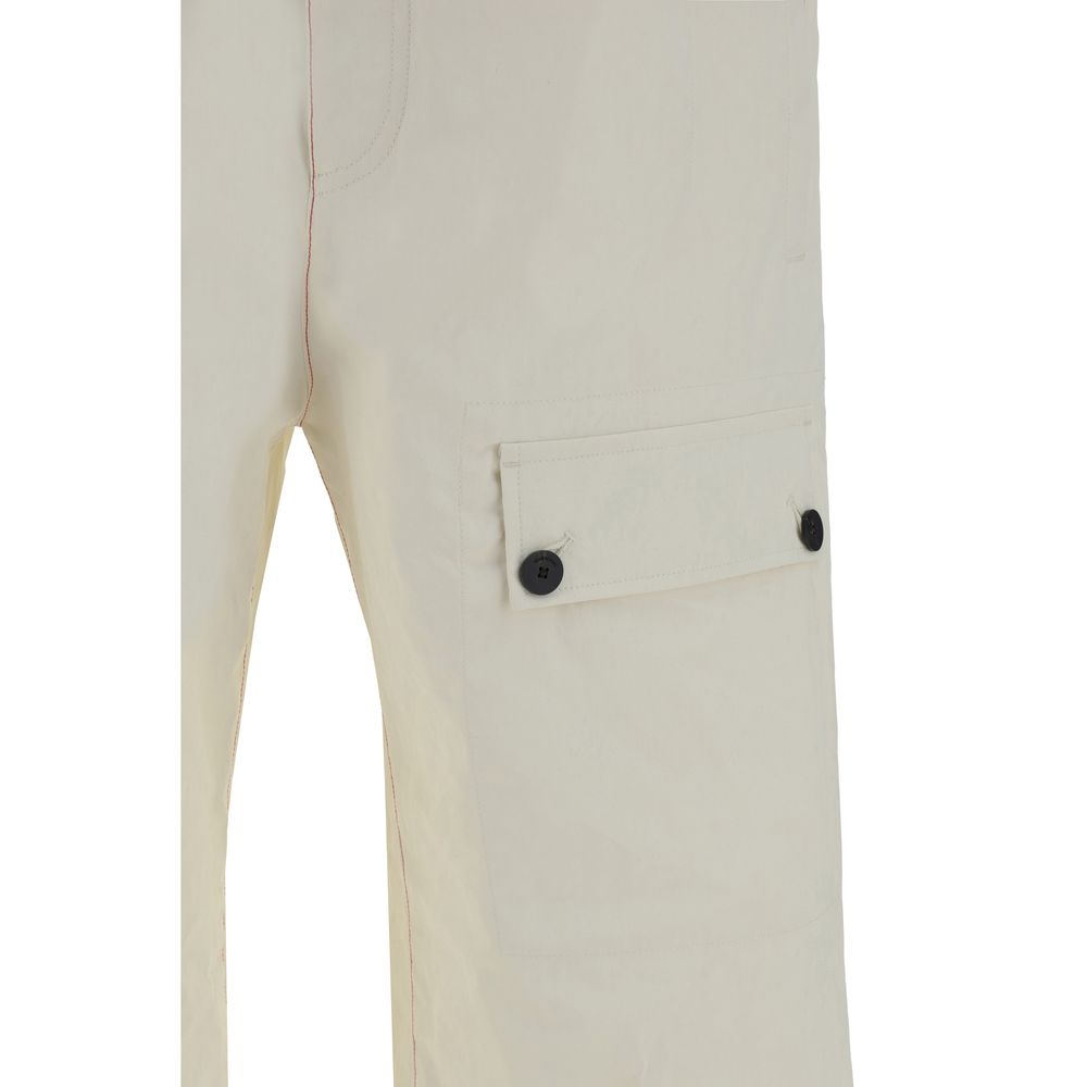 Ferragamo Beige Linen Cargo Pants with Elegant Design and Craftsmanship