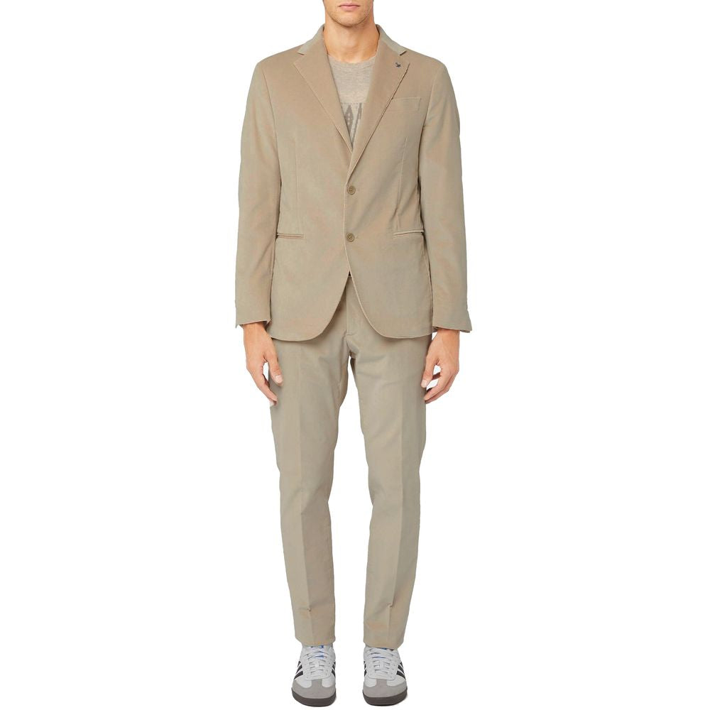 AT.P.CO Beige Cotton Suit for Effortless Elegance