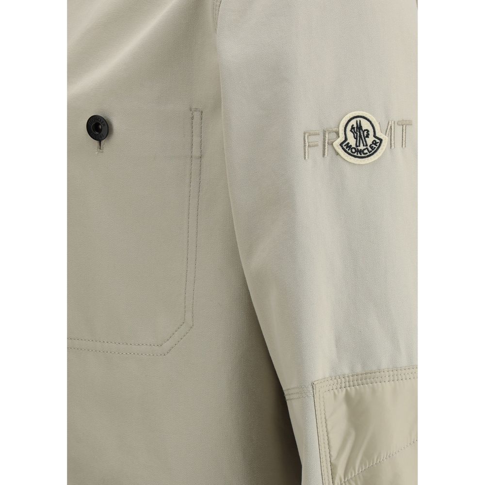Moncler Olive Green Cotton Geike Shirt Jacket